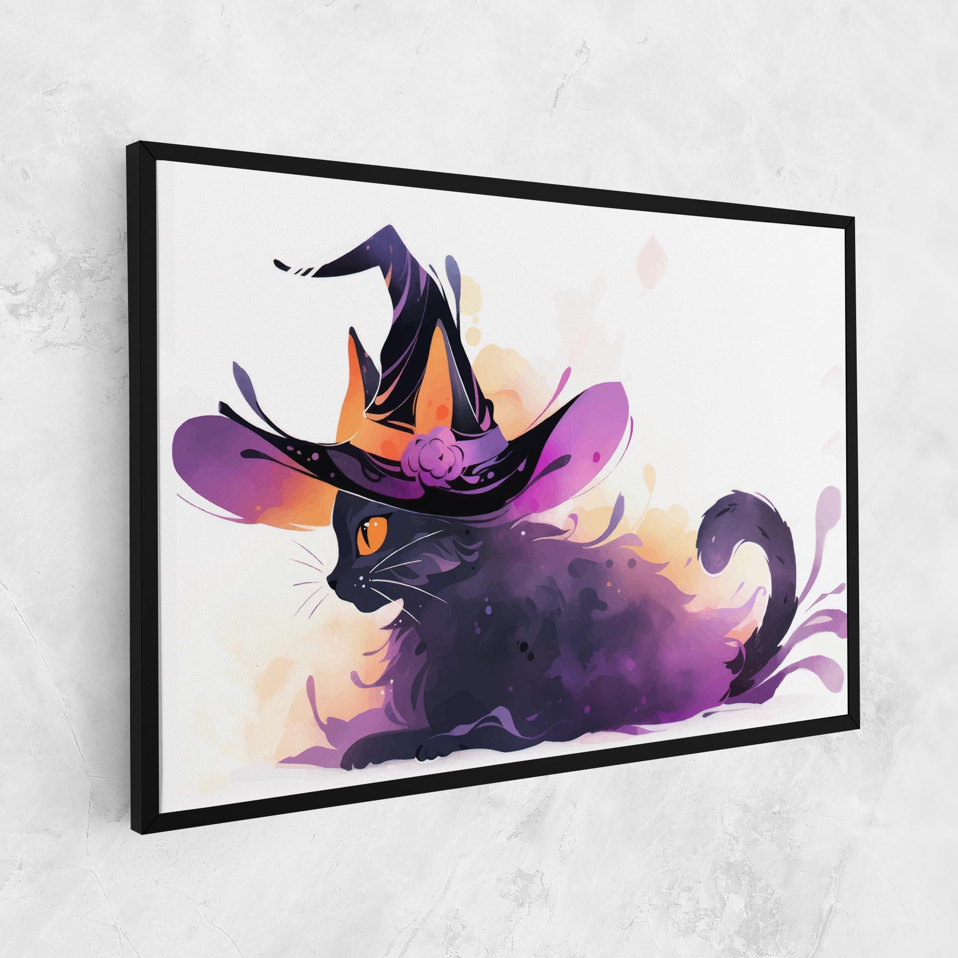 Картина на платно Cat Witch mockup 1
