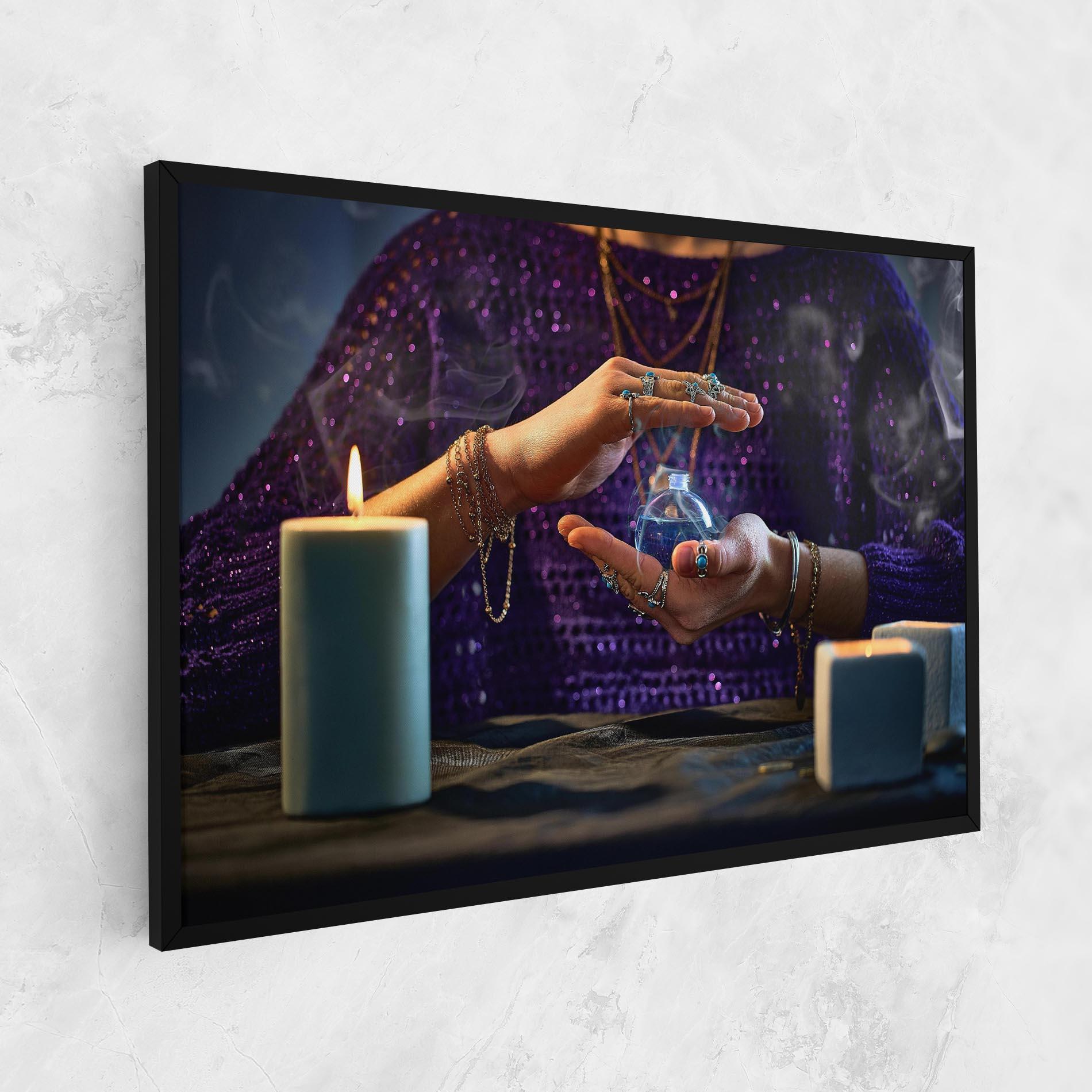 Картина на платно Witch Magic Smoke mockup 1