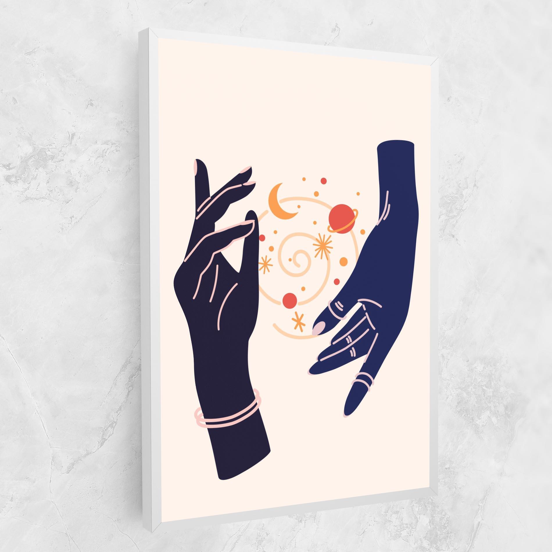 Картина на платно Magic Purple Hands mockup 1