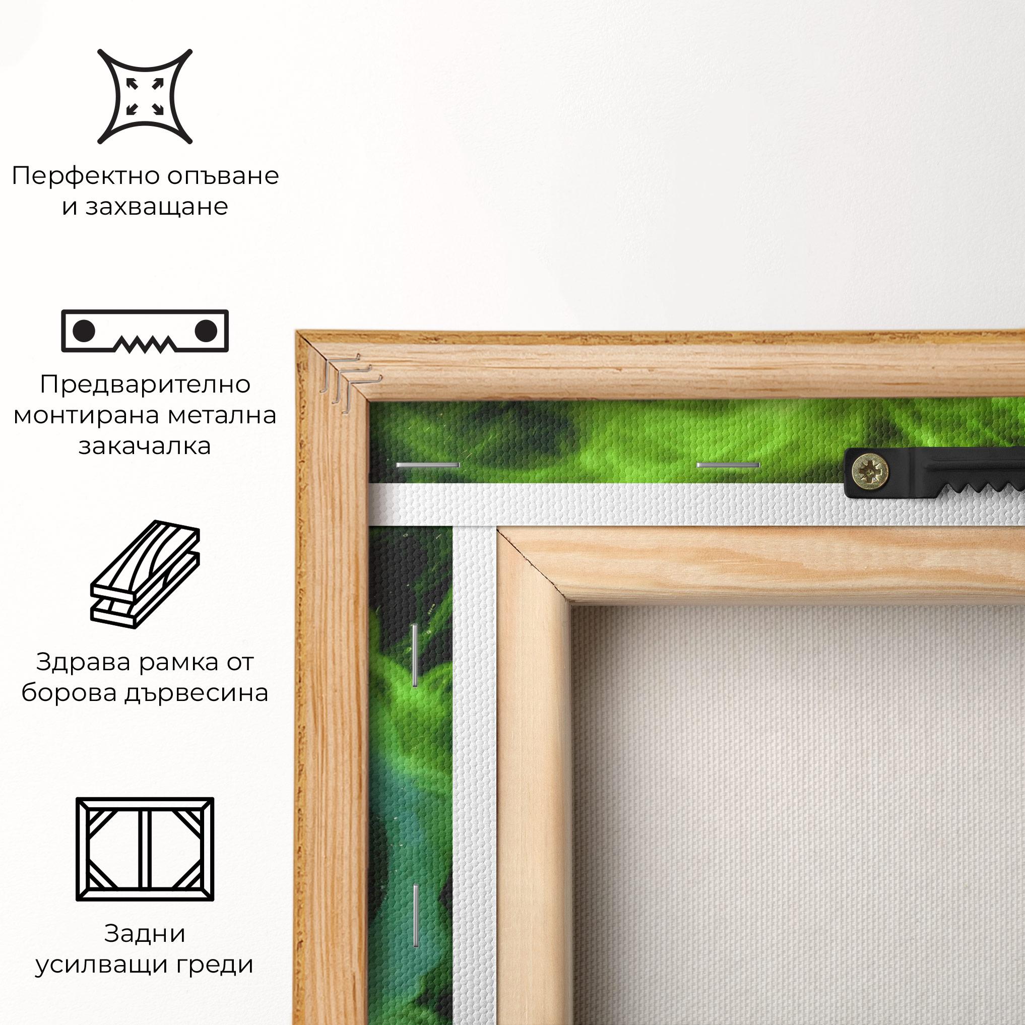 Картина на платно Green Portion mockup 5