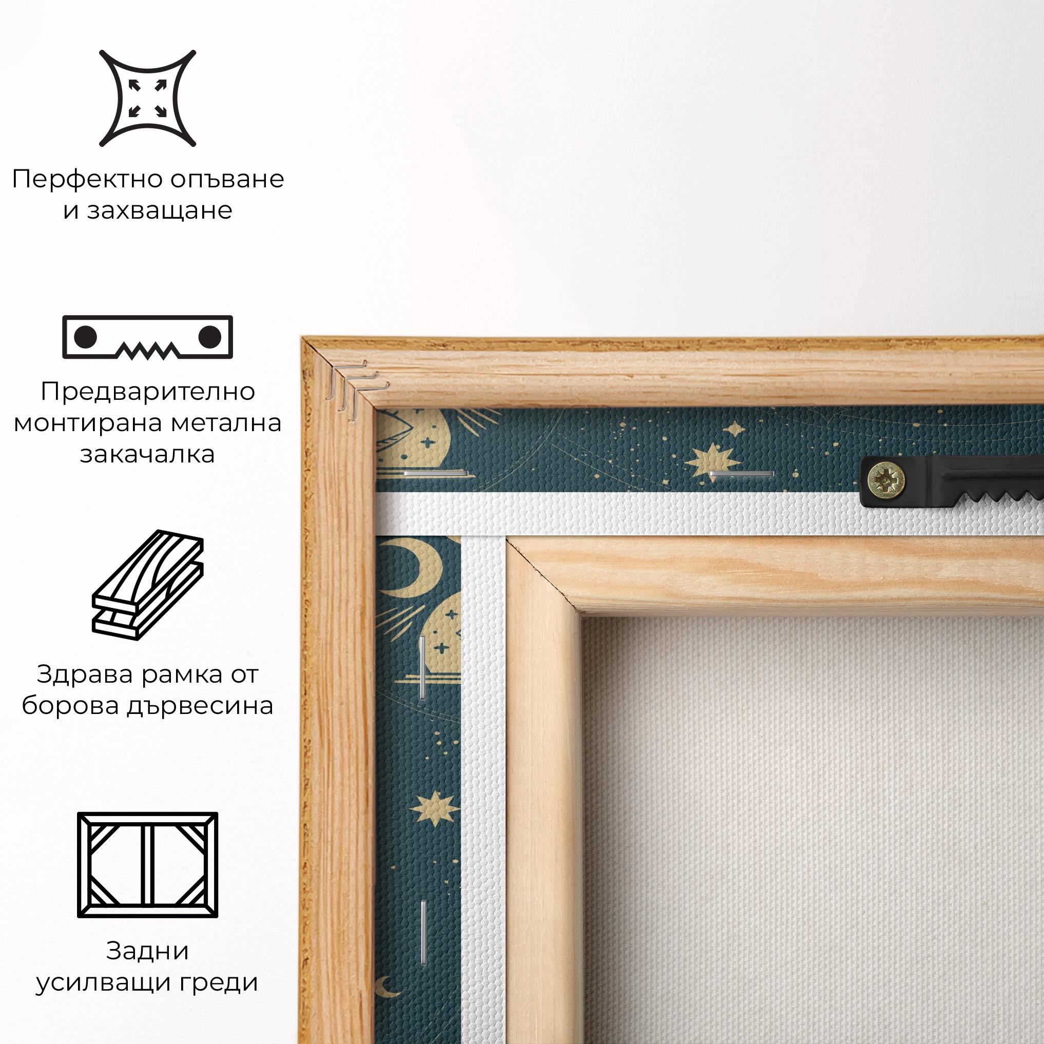 Картина на платно Sun Face Magic mockup 5