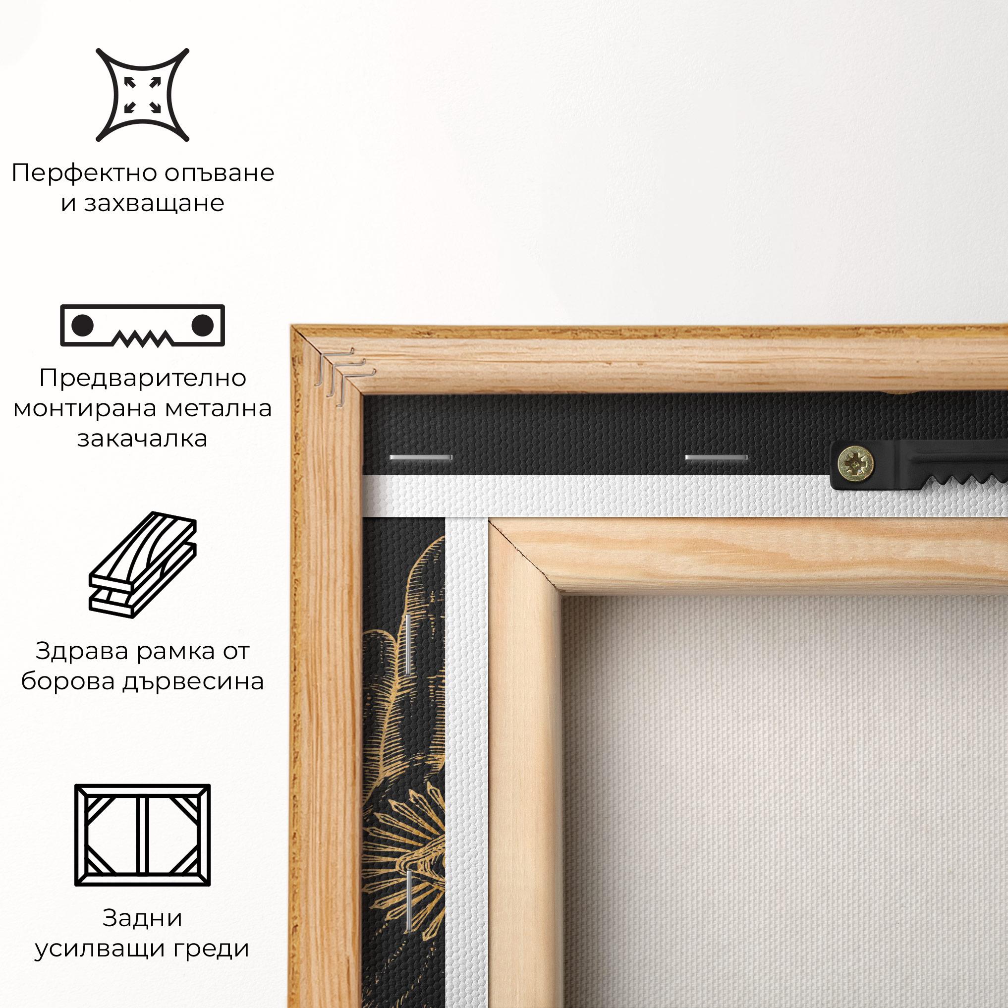 Картина на платно Witch Gold Hands mockup 5