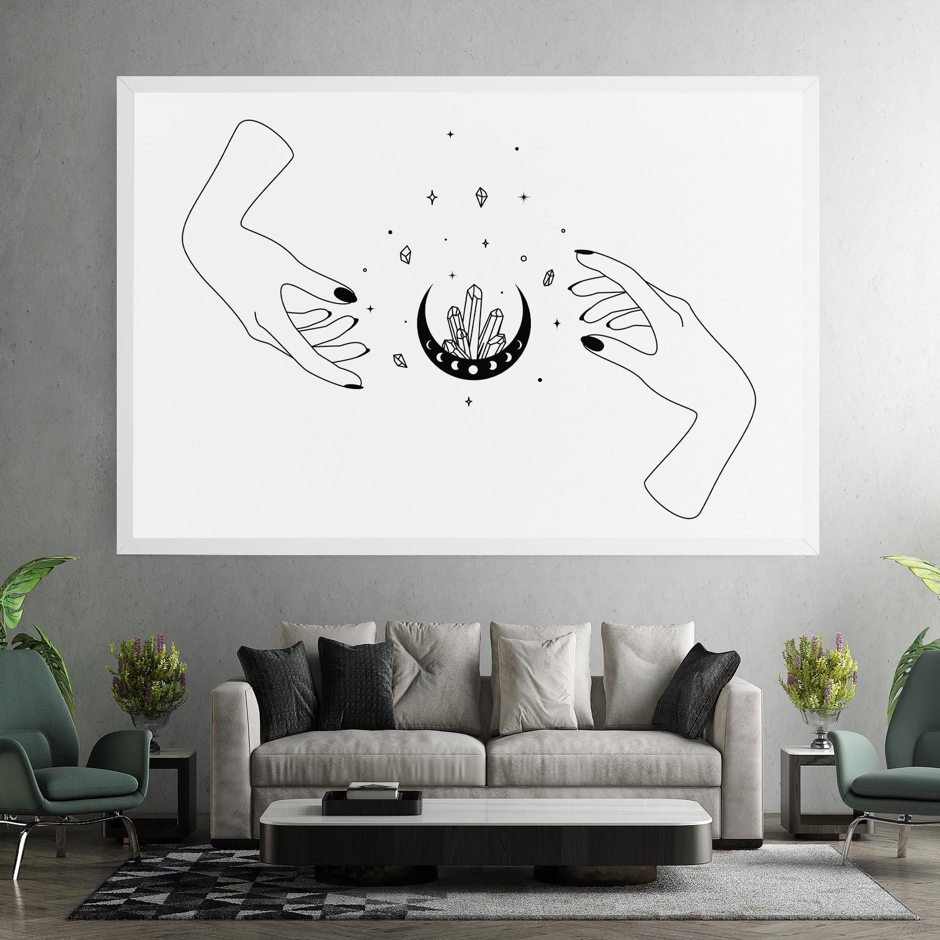 Картина на платно Crystal Hand mockup 7