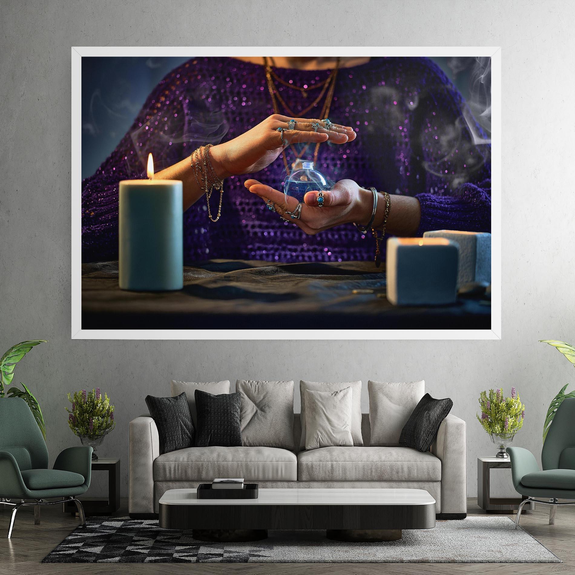 Картина на платно Witch Magic Smoke mockup 7