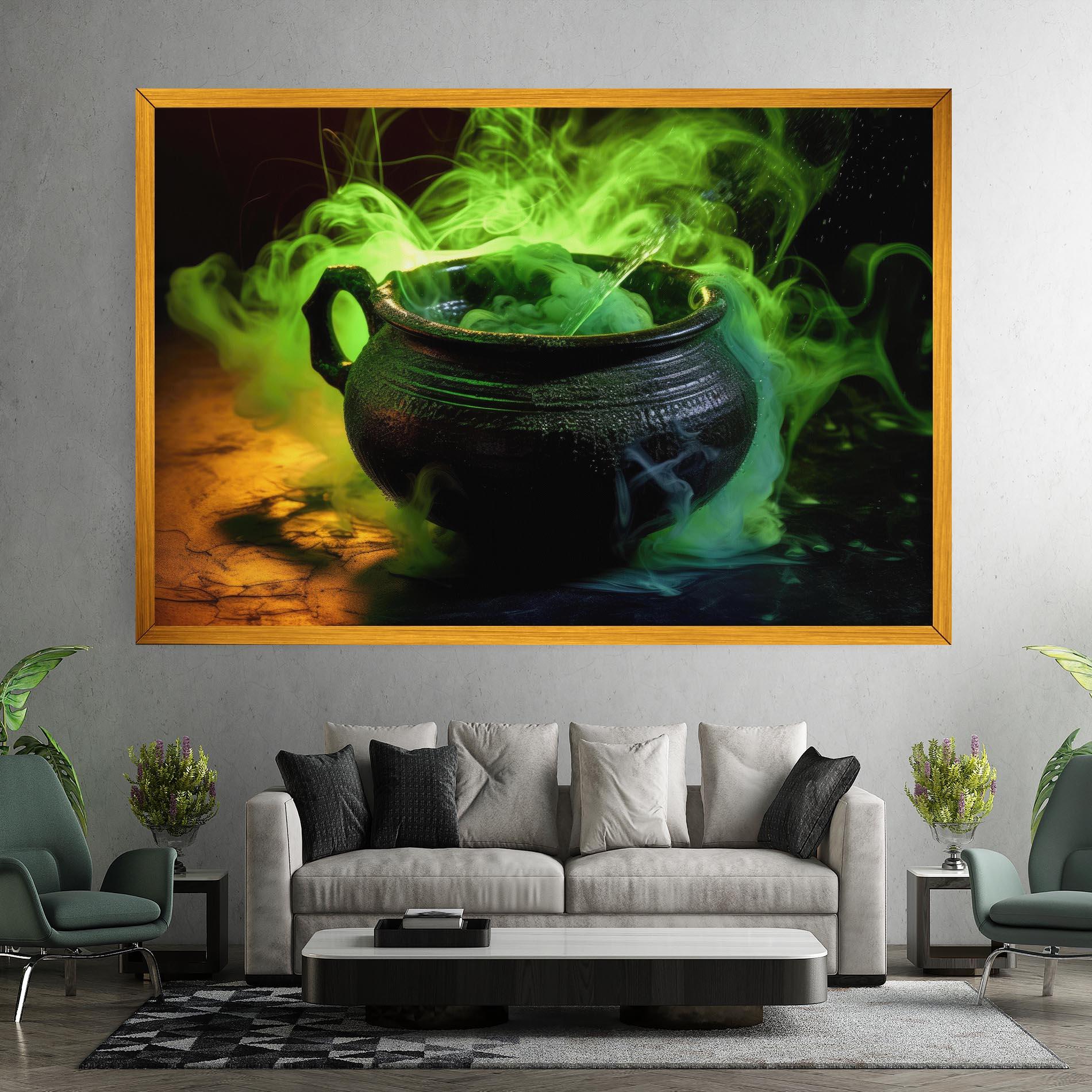 Картина на платно Green Portion mockup 7