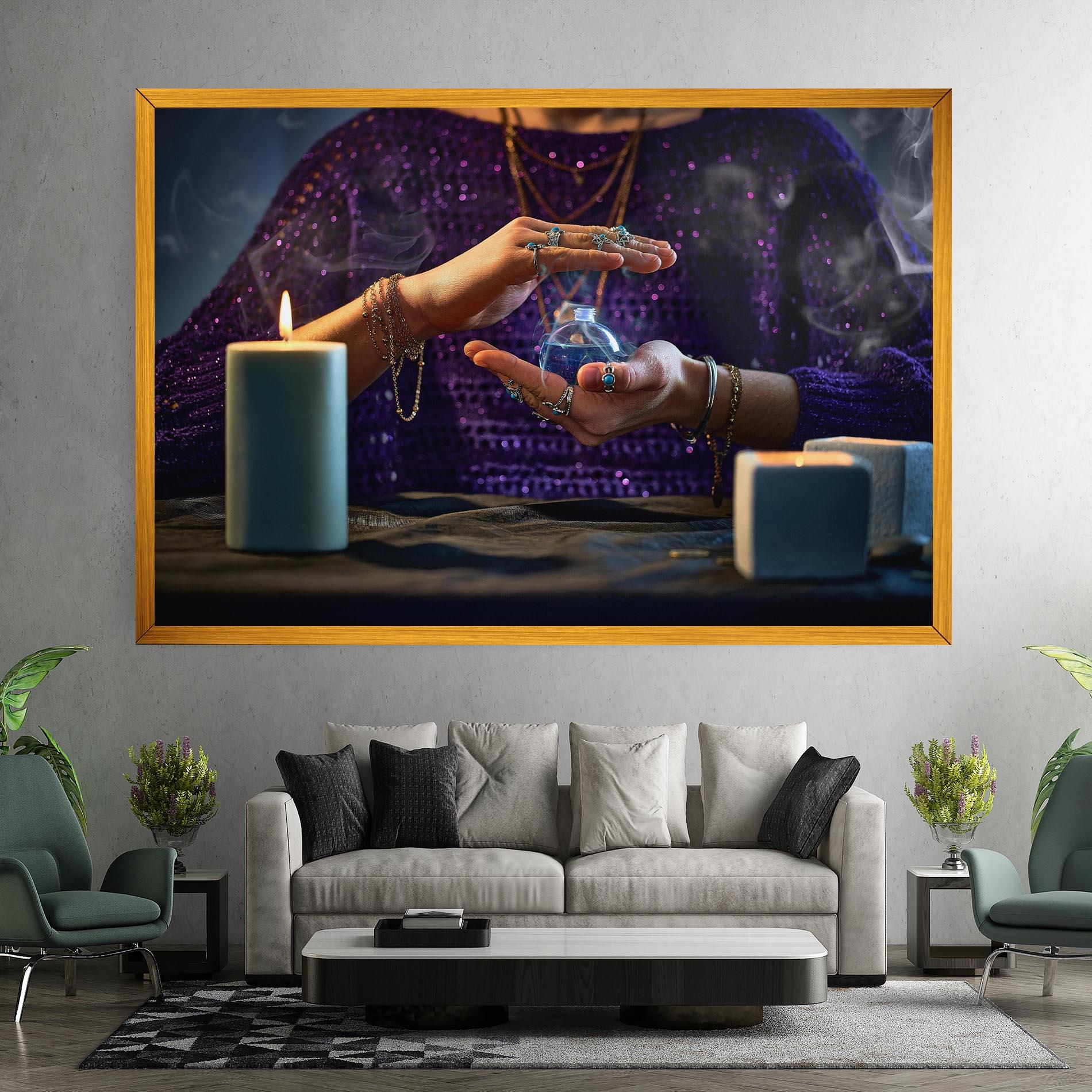 Картина на платно Witch Magic Smoke mockup 7