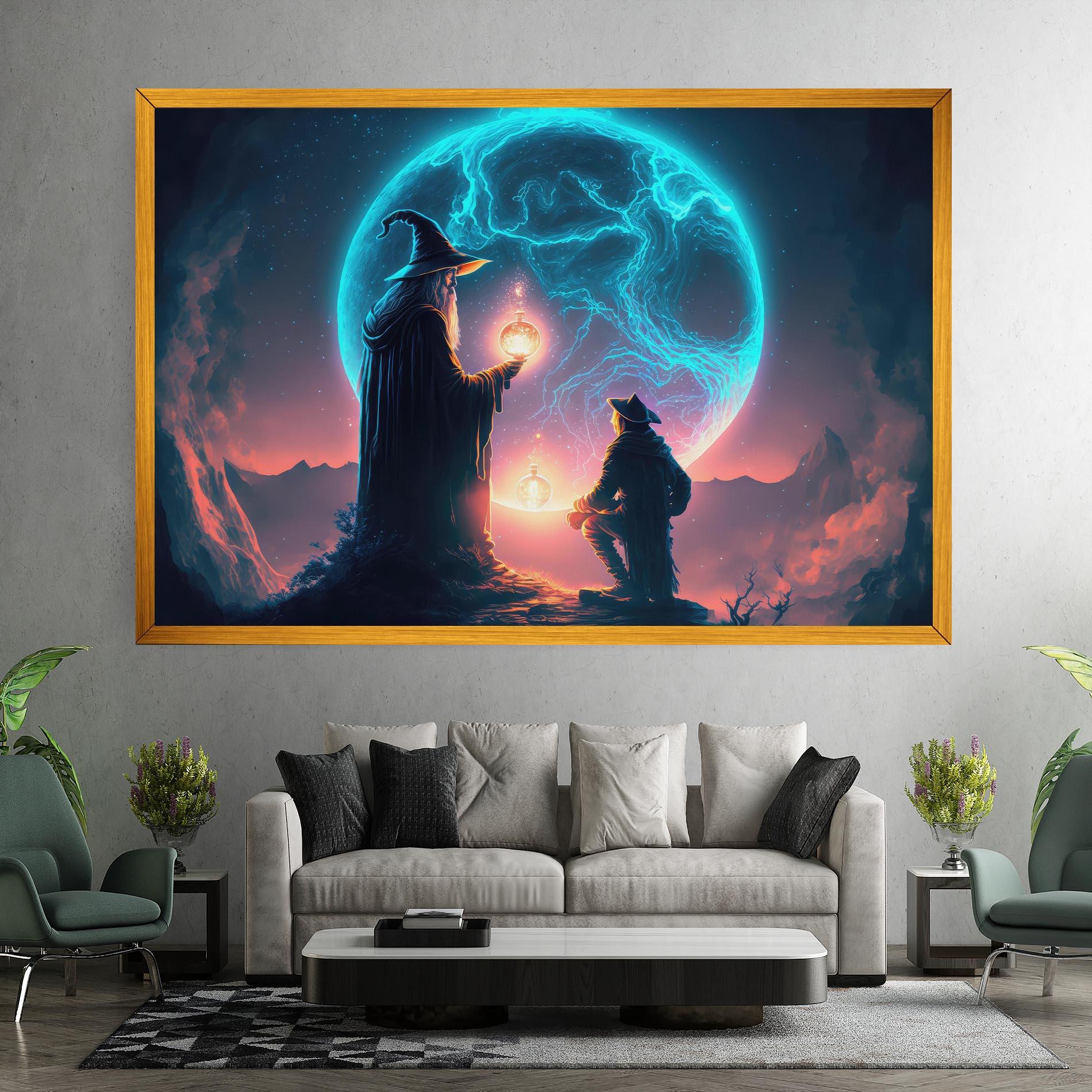 Картина на платно Wizard Magic mockup 7