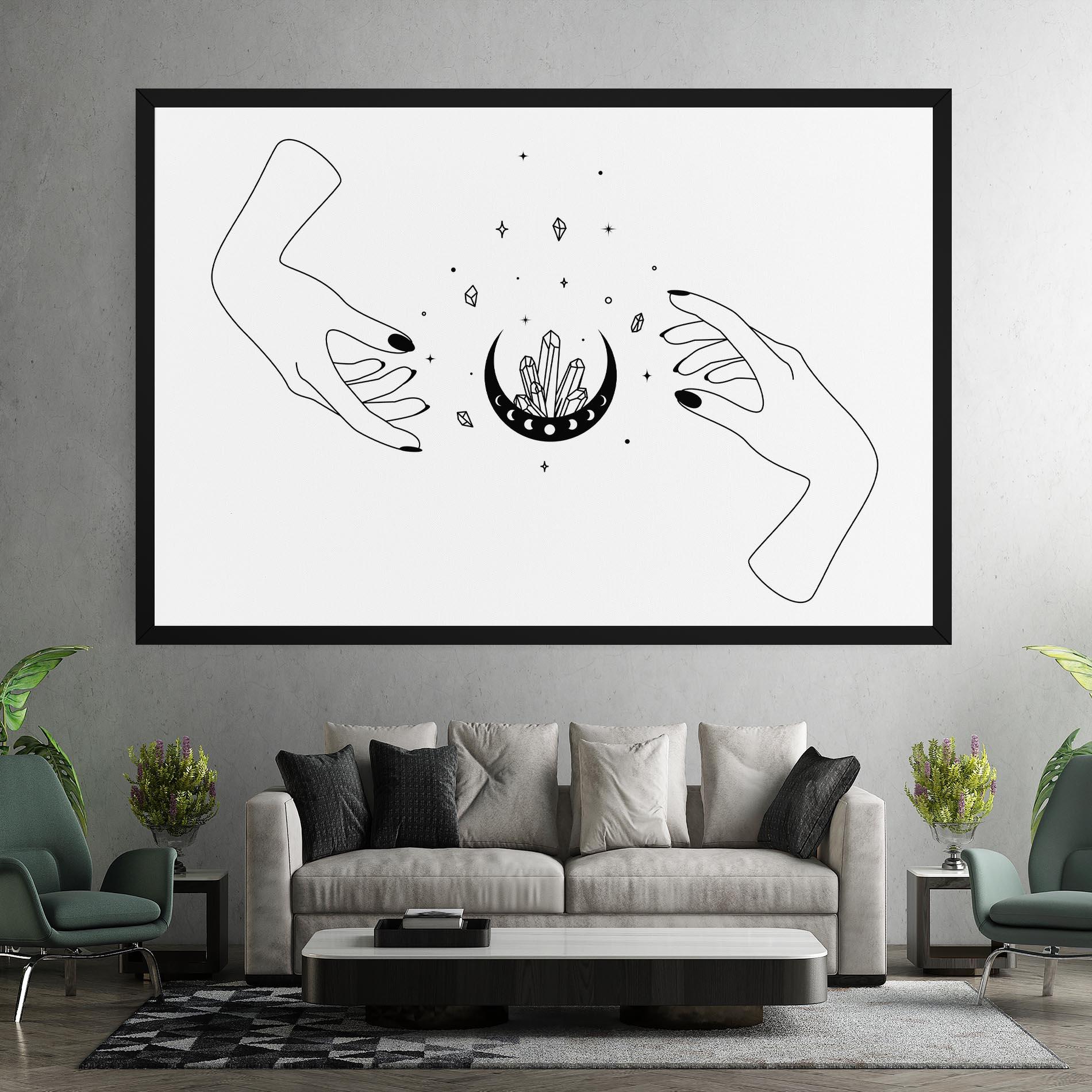 Картина на платно Crystal Hand mockup 7