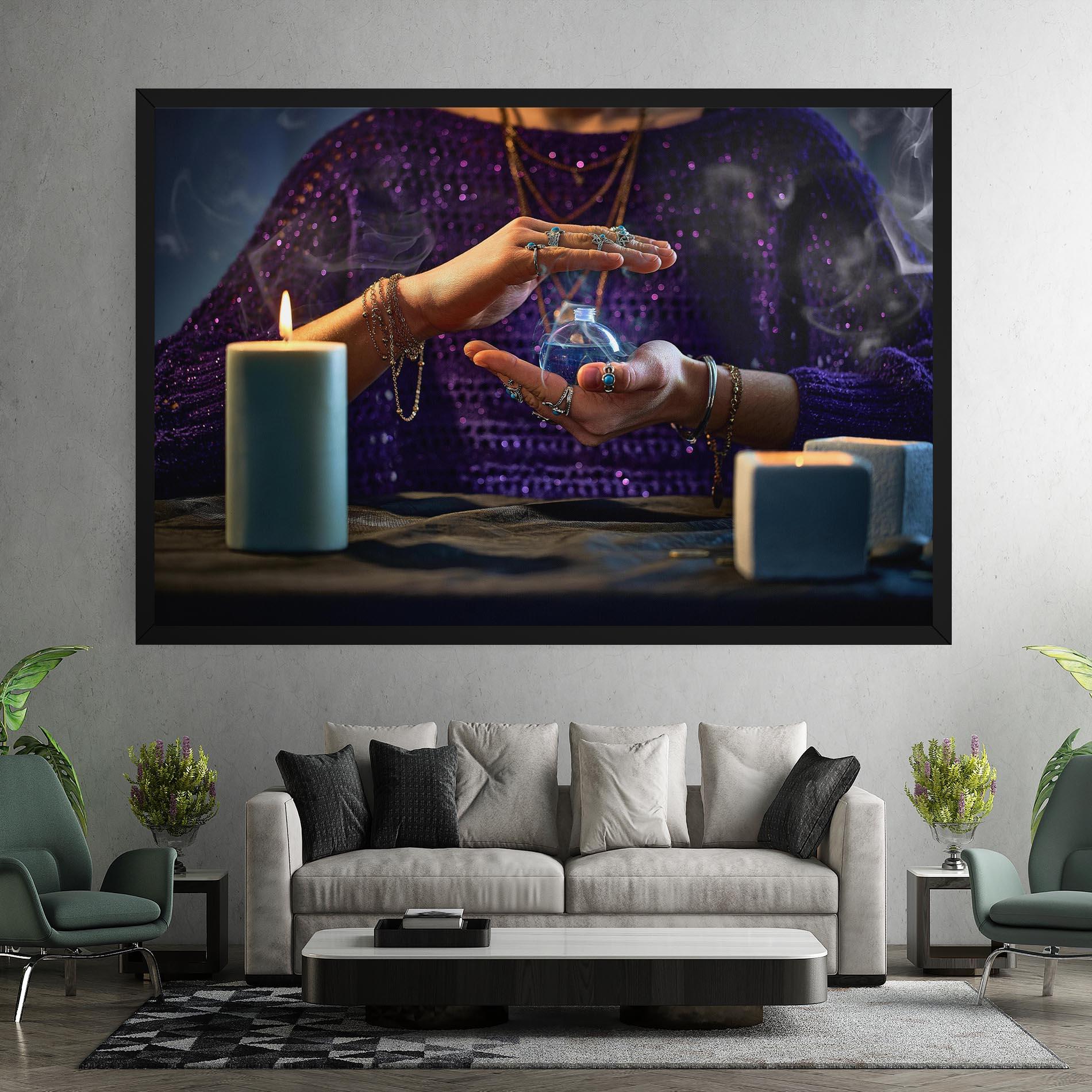 Картина на платно Witch Magic Smoke mockup 7