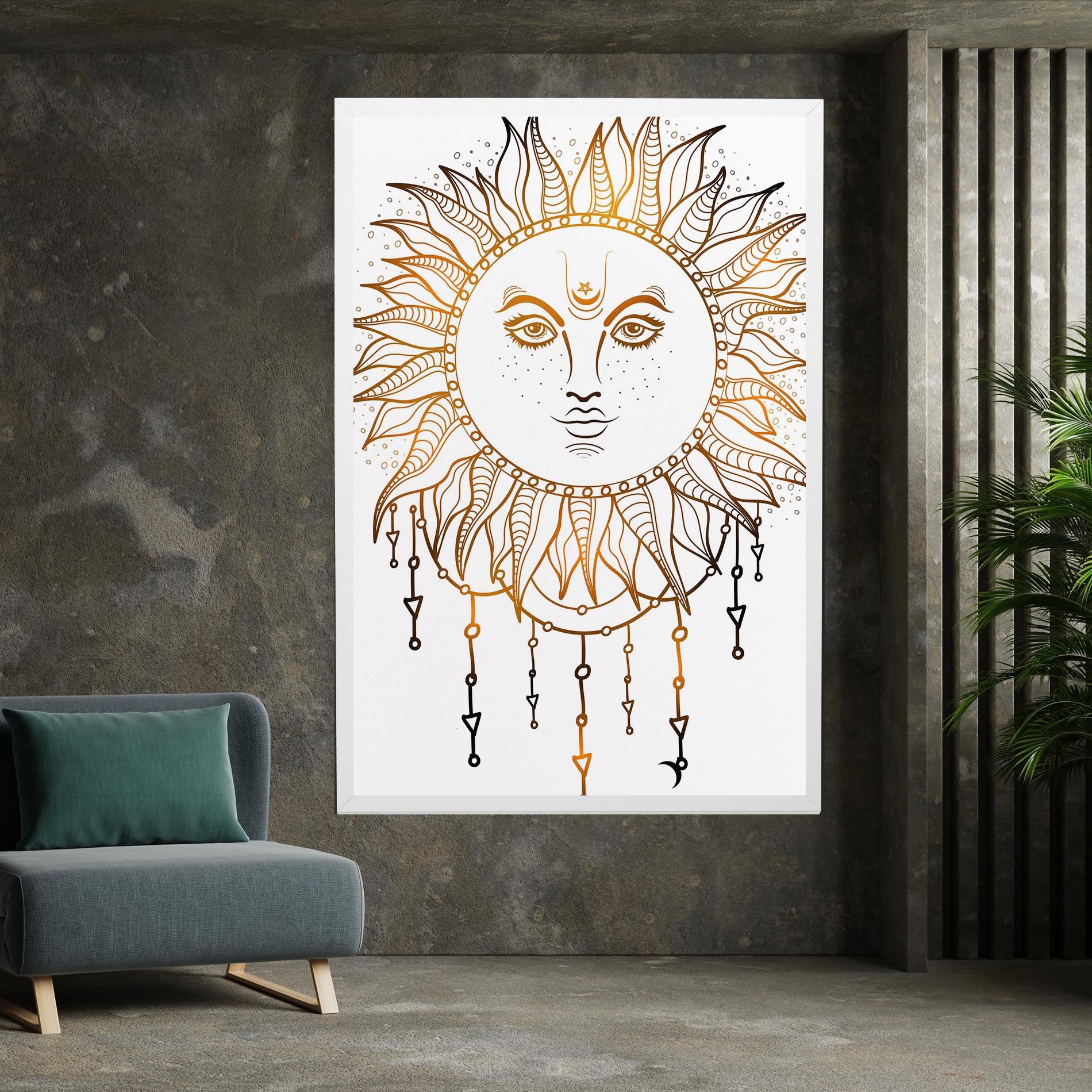 Gold Sun Face mockup 7