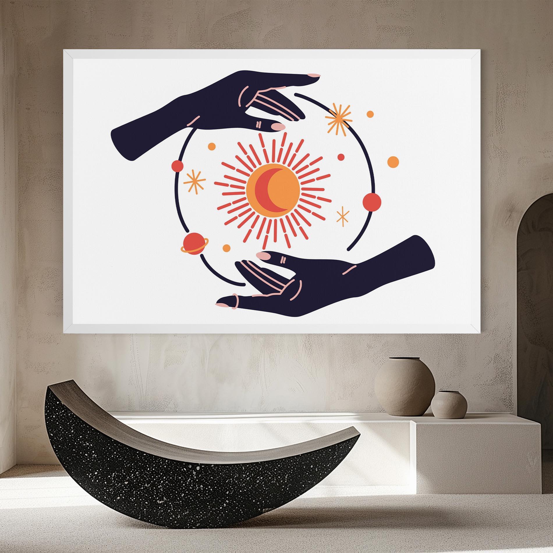 Картина на платно Purple Magic Hands mockup 8