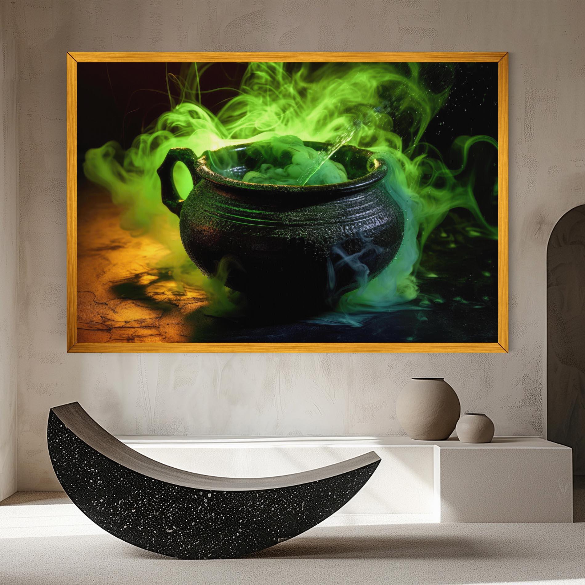 Картина на платно Green Portion mockup 8