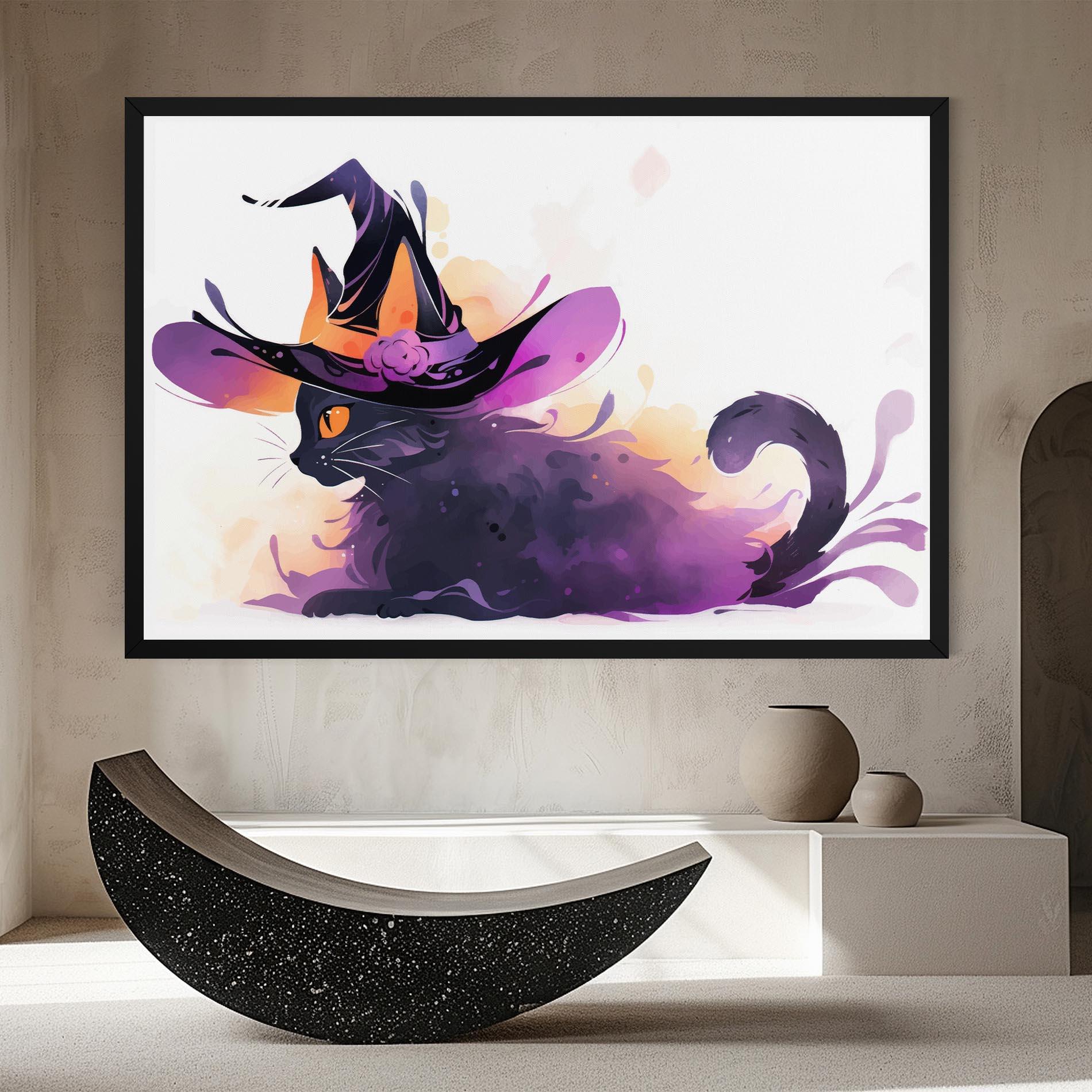 Картина на платно Cat Witch mockup 8