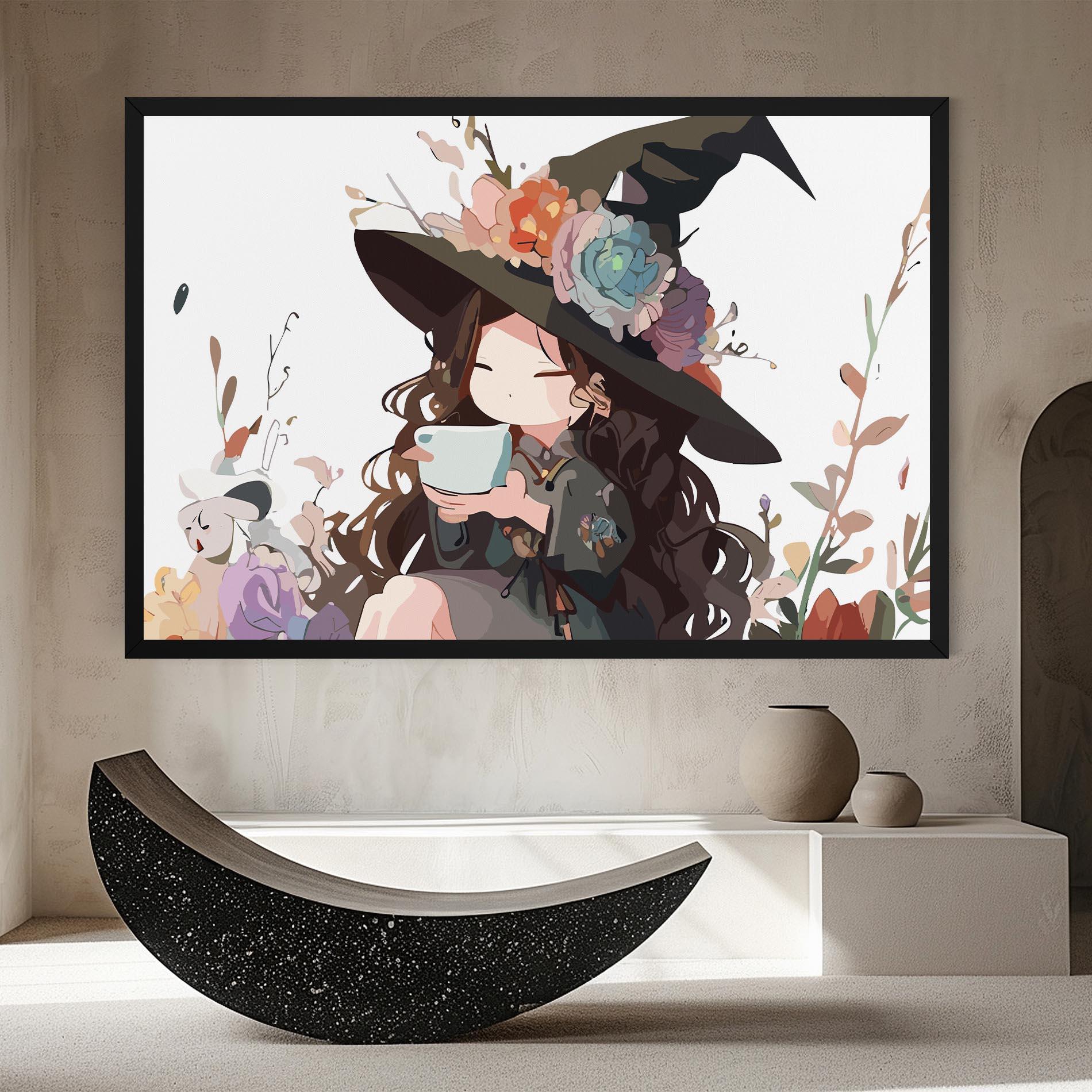 Картина на платно Cute Witch mockup 8