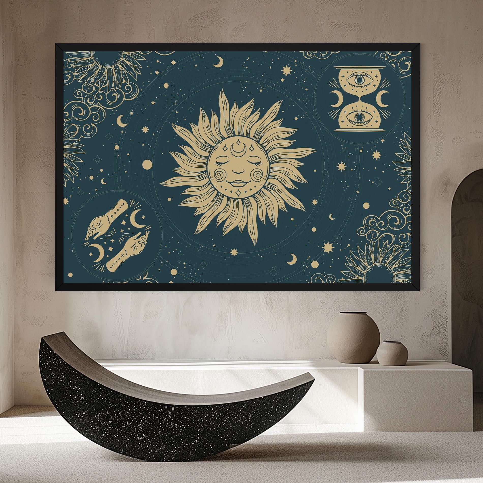 Картина на платно Sun Face Magic mockup 8