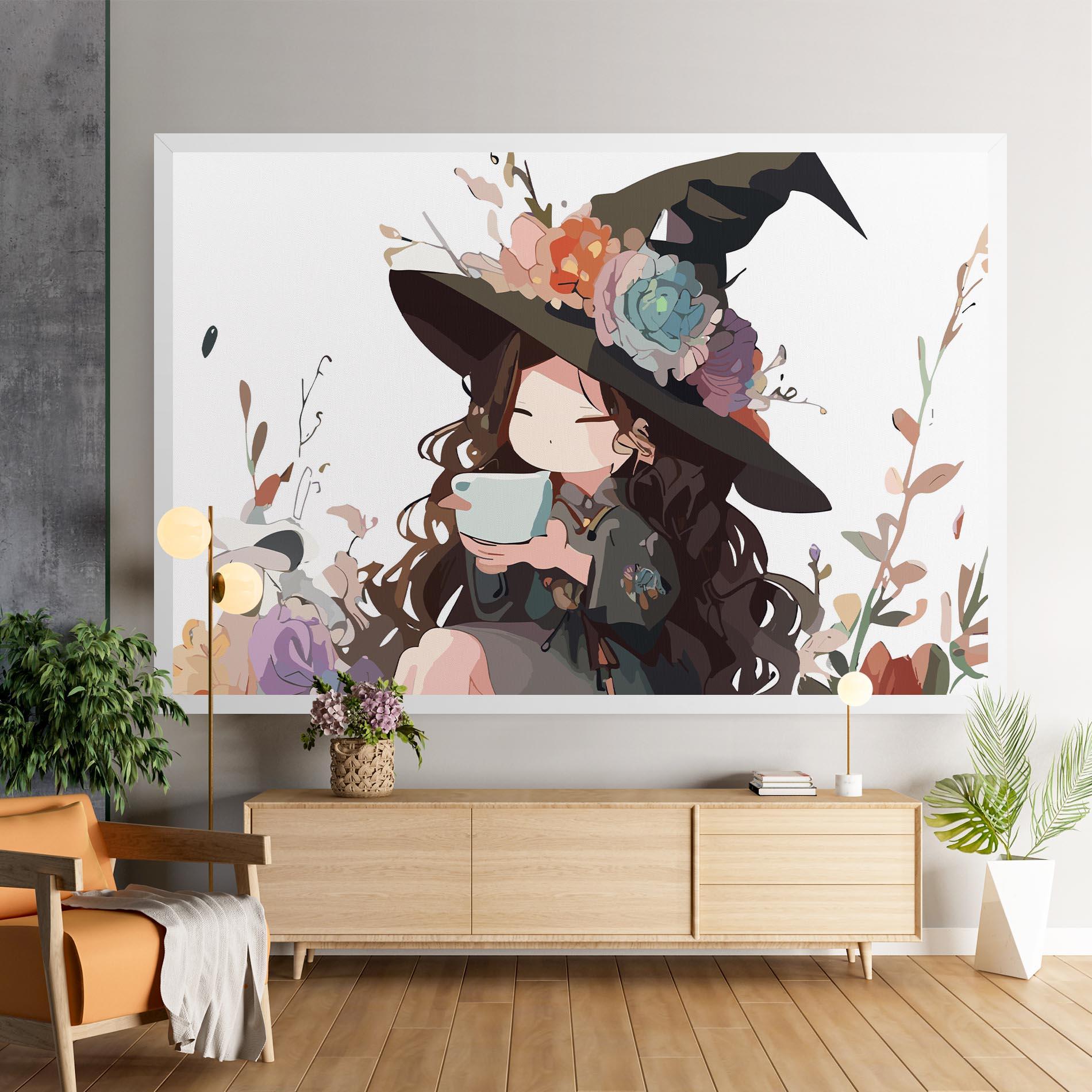 Картина на платно Cute Witch mockup 9
