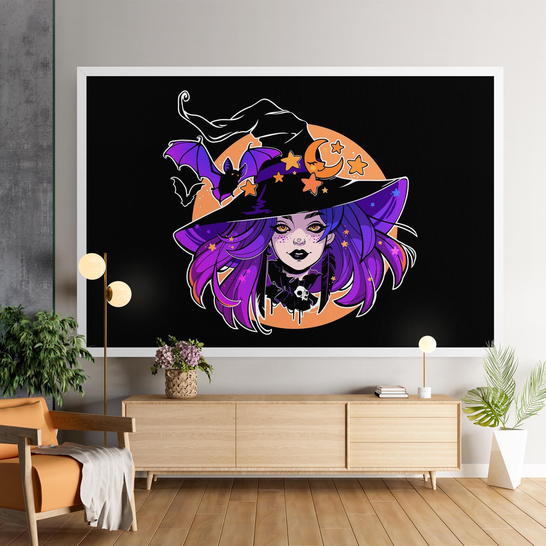 Картина на платно Purple Witch mockup 9
