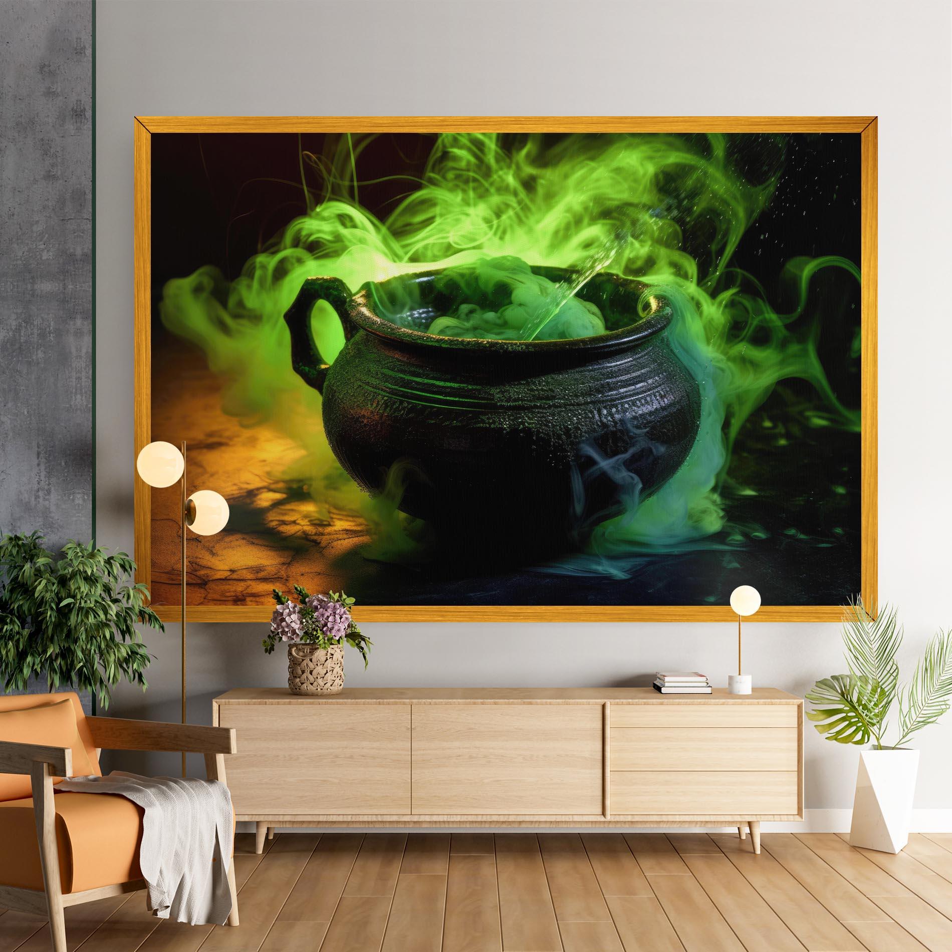 Картина на платно Green Portion mockup 9