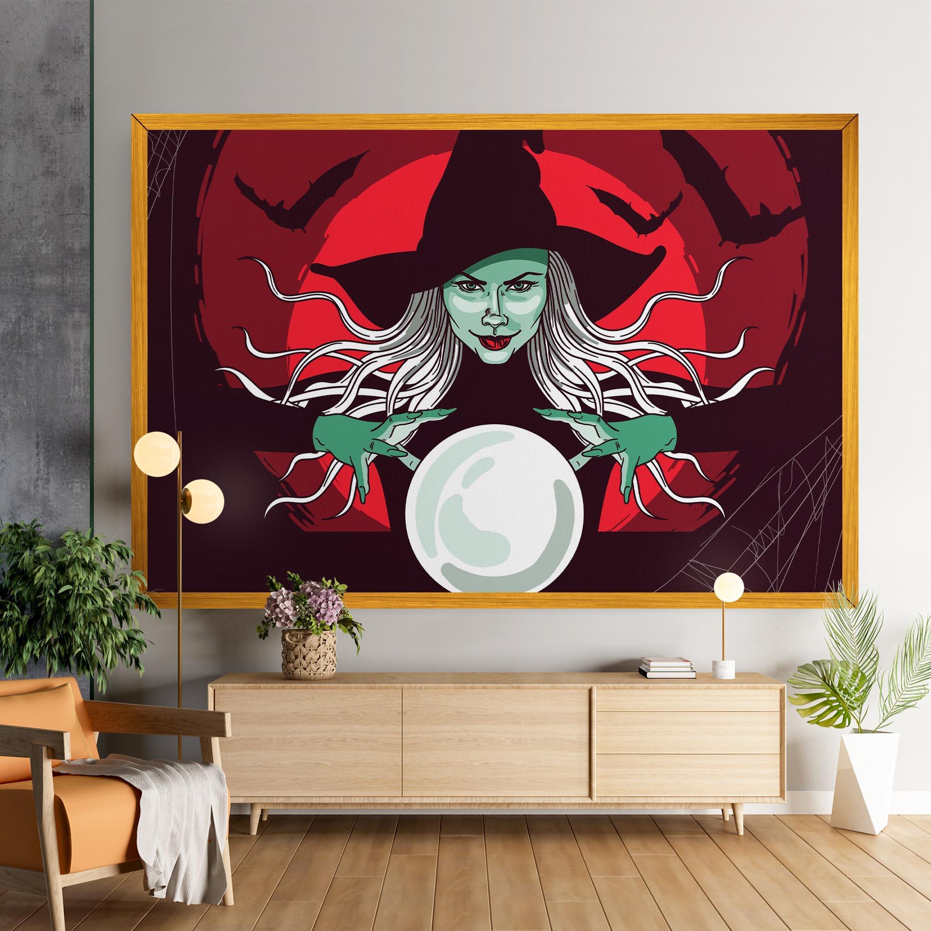 Картина на платно Green Witch mockup 9