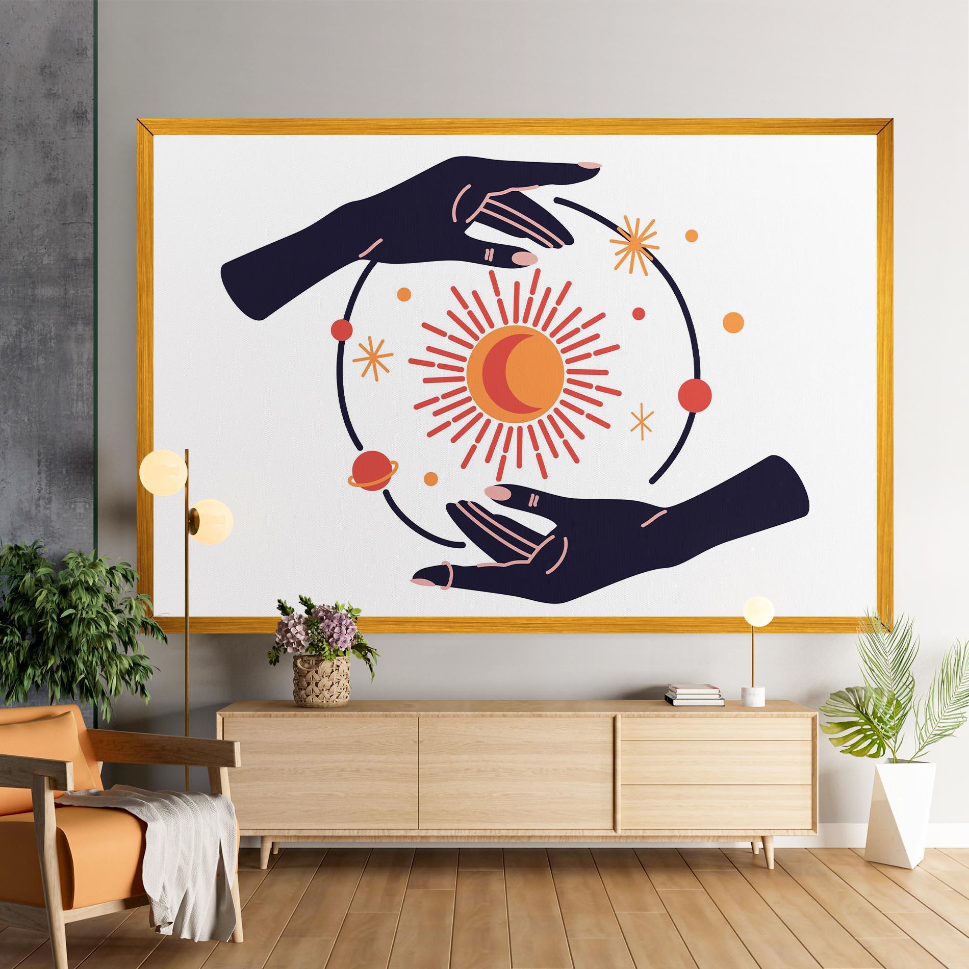 Картина на платно Purple Magic Hands mockup 9