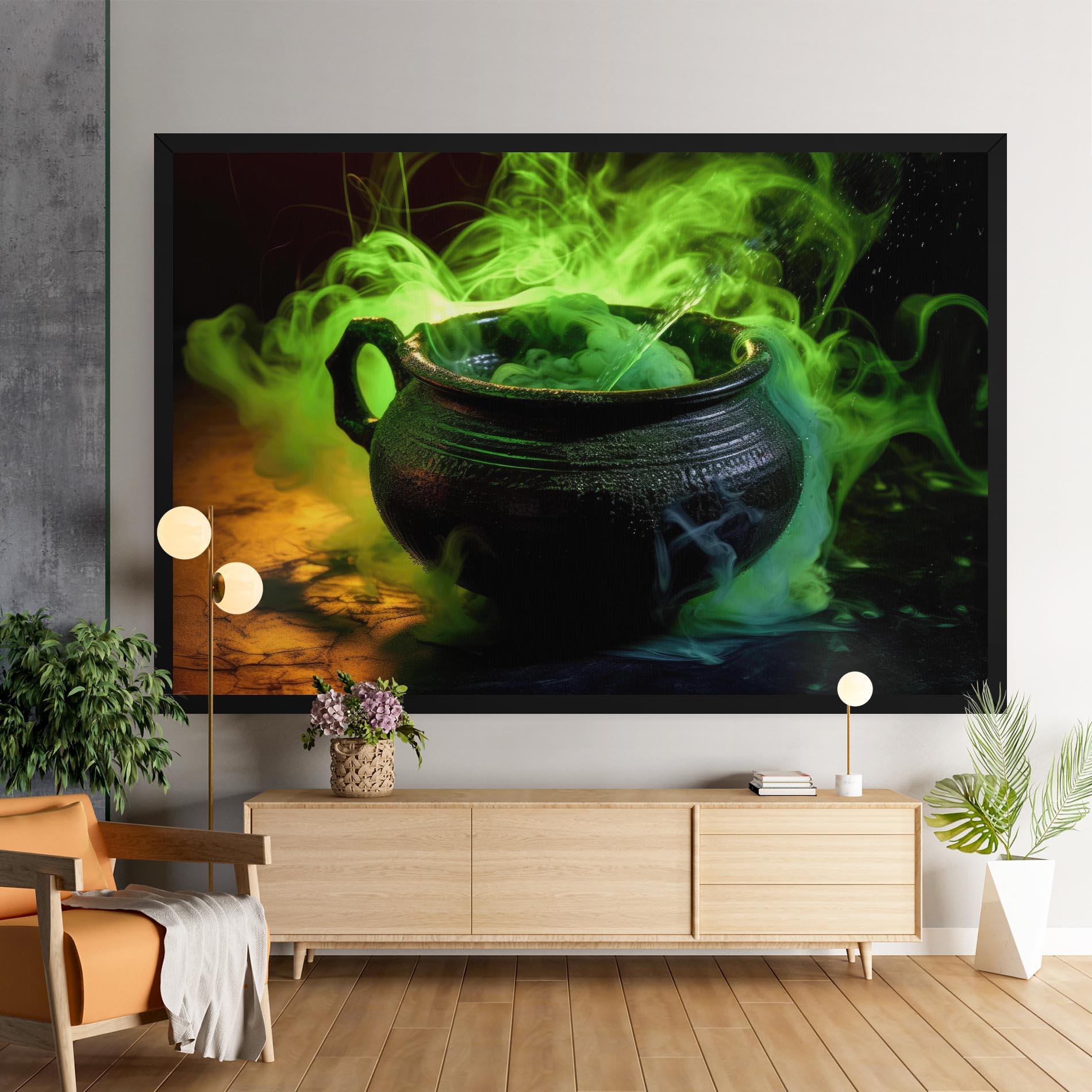 Картина на платно Green Portion mockup 9