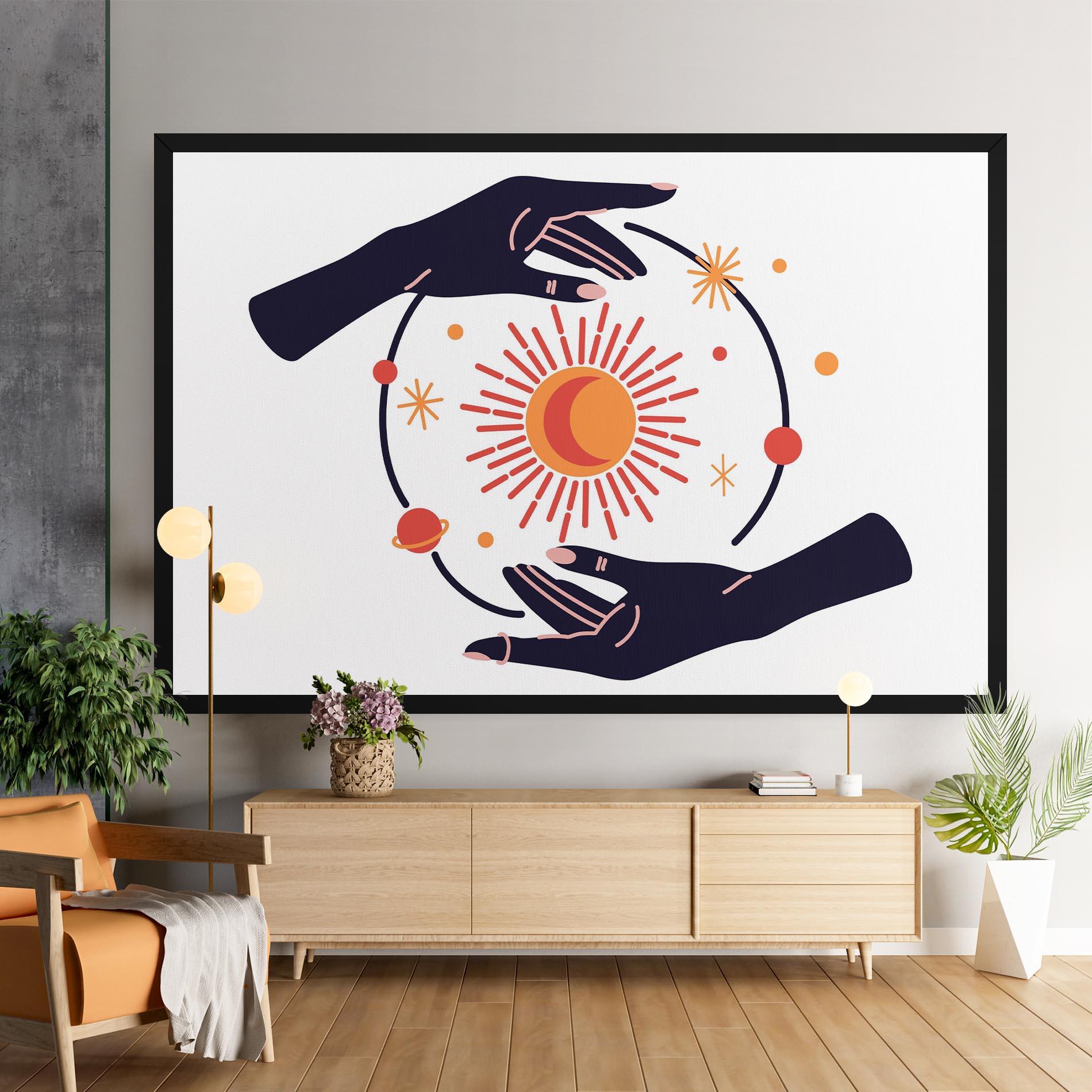 Картина на платно Purple Magic Hands mockup 9