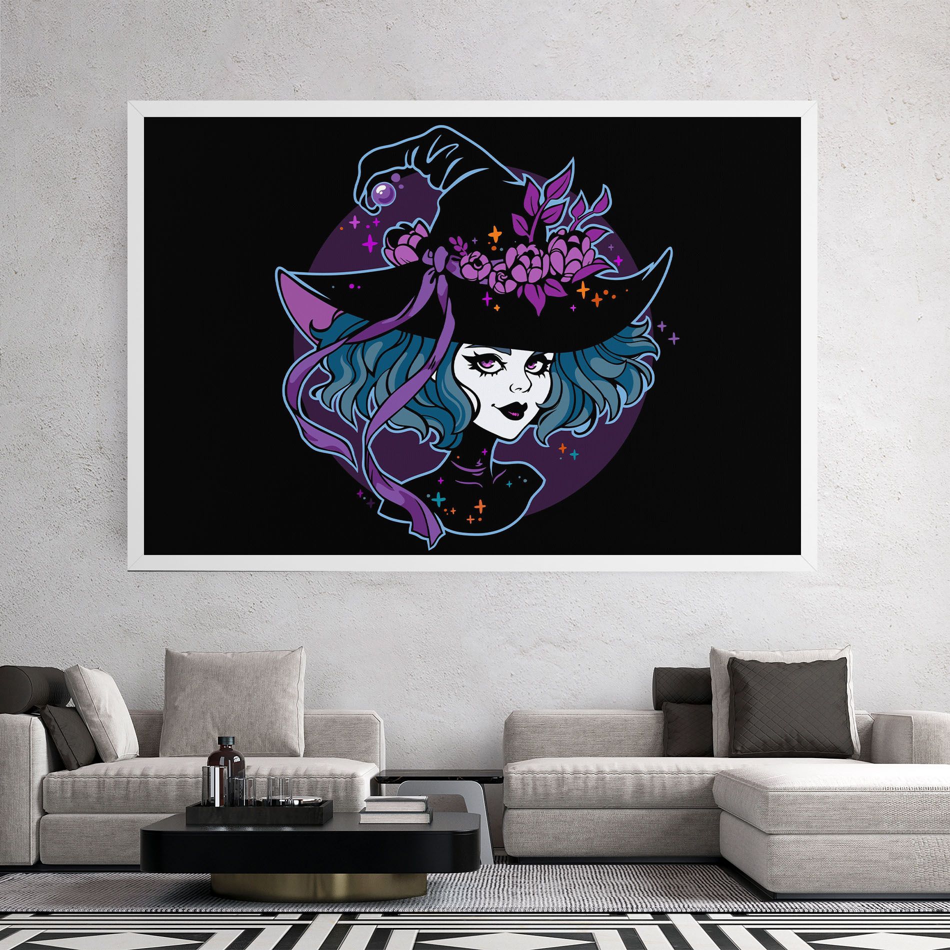 Cute Purple Witch mockup 2