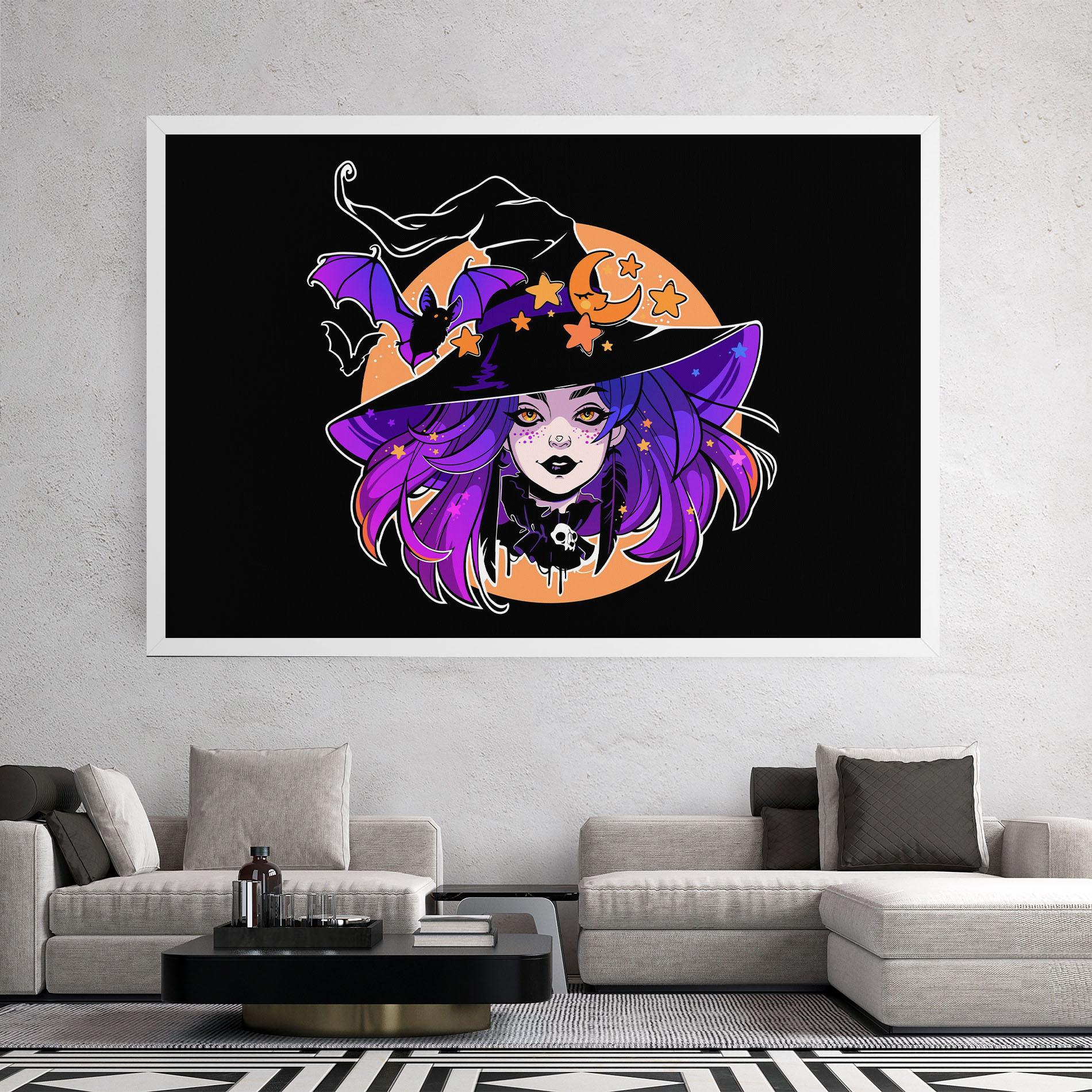 Картина на платно Purple Witch mockup 2