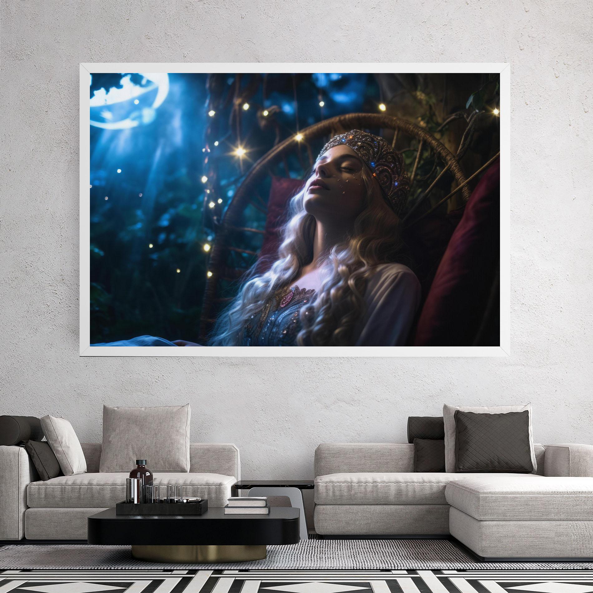 Картина на платно Witch Sleeping mockup 2