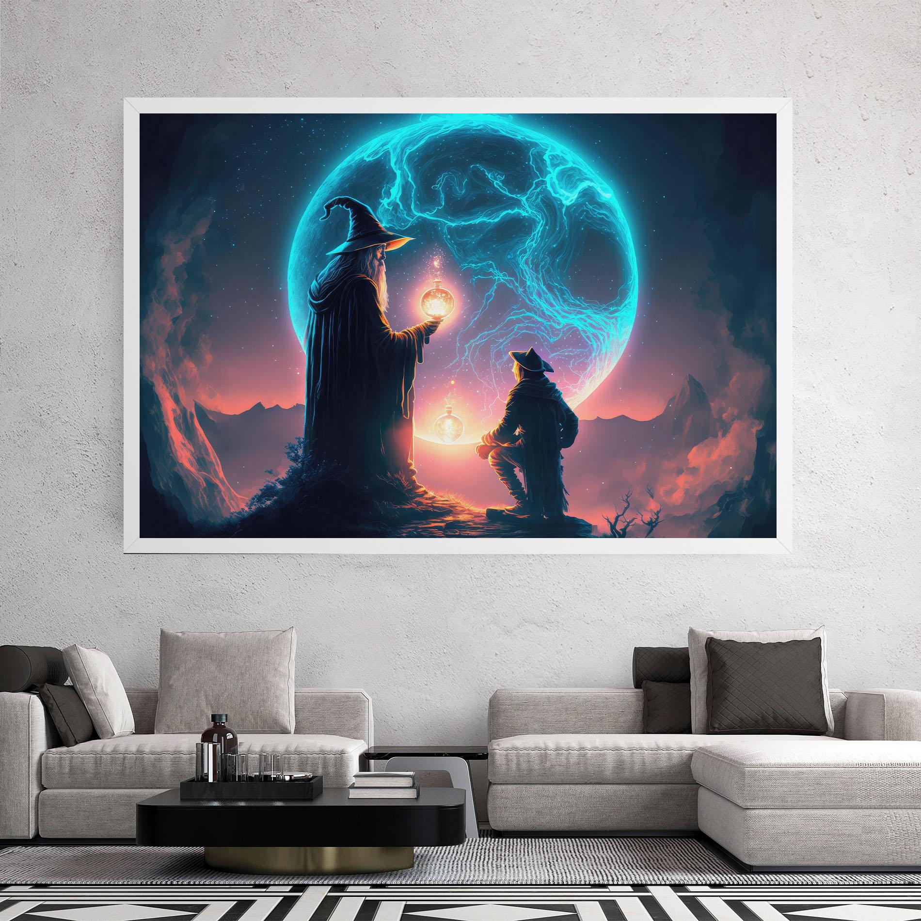 Картина на платно Wizard Magic mockup 2