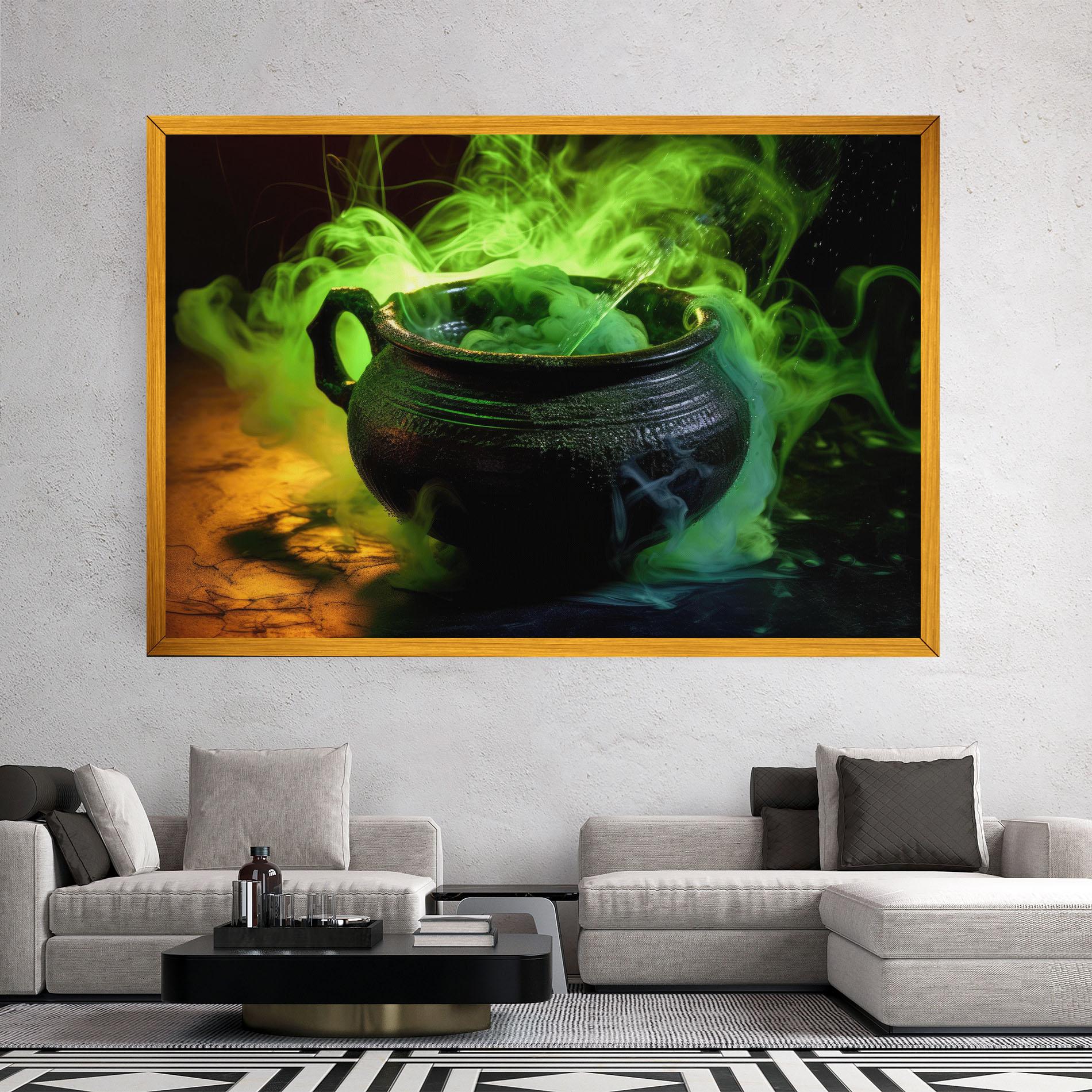 Картина на платно Green Portion mockup 2