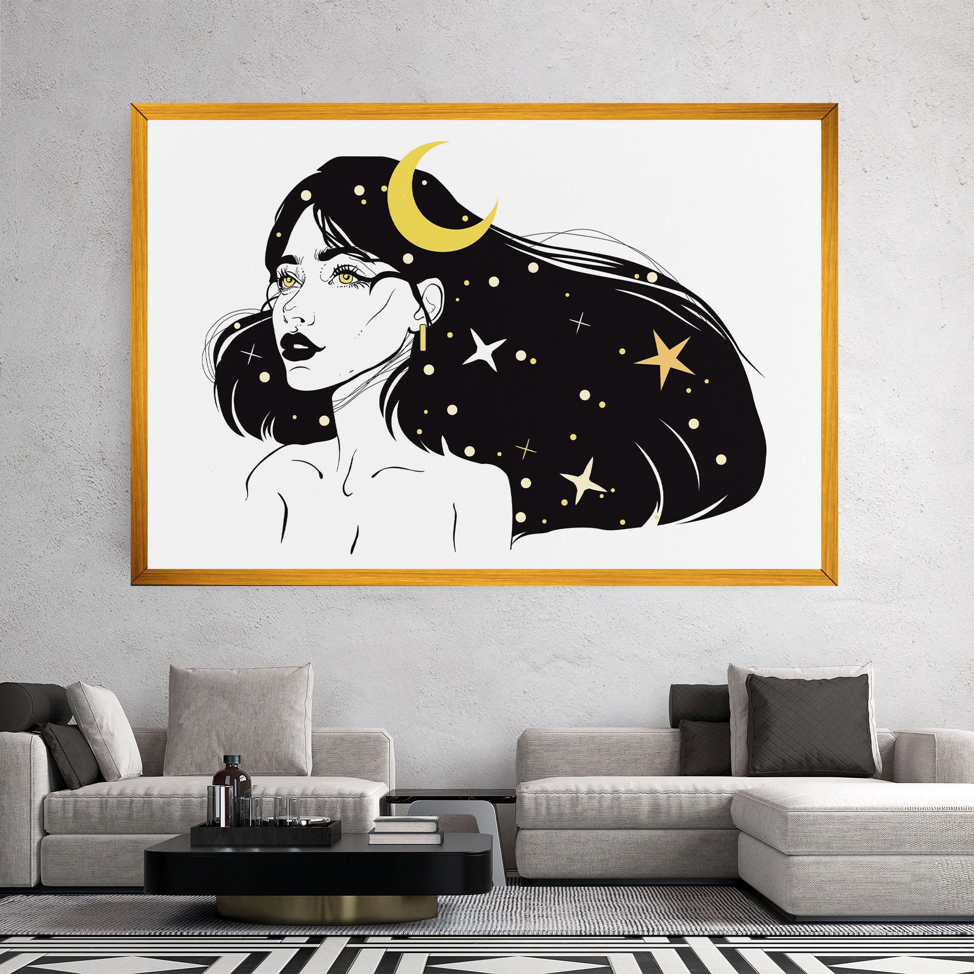 Картина на платно Night Witch mockup 2