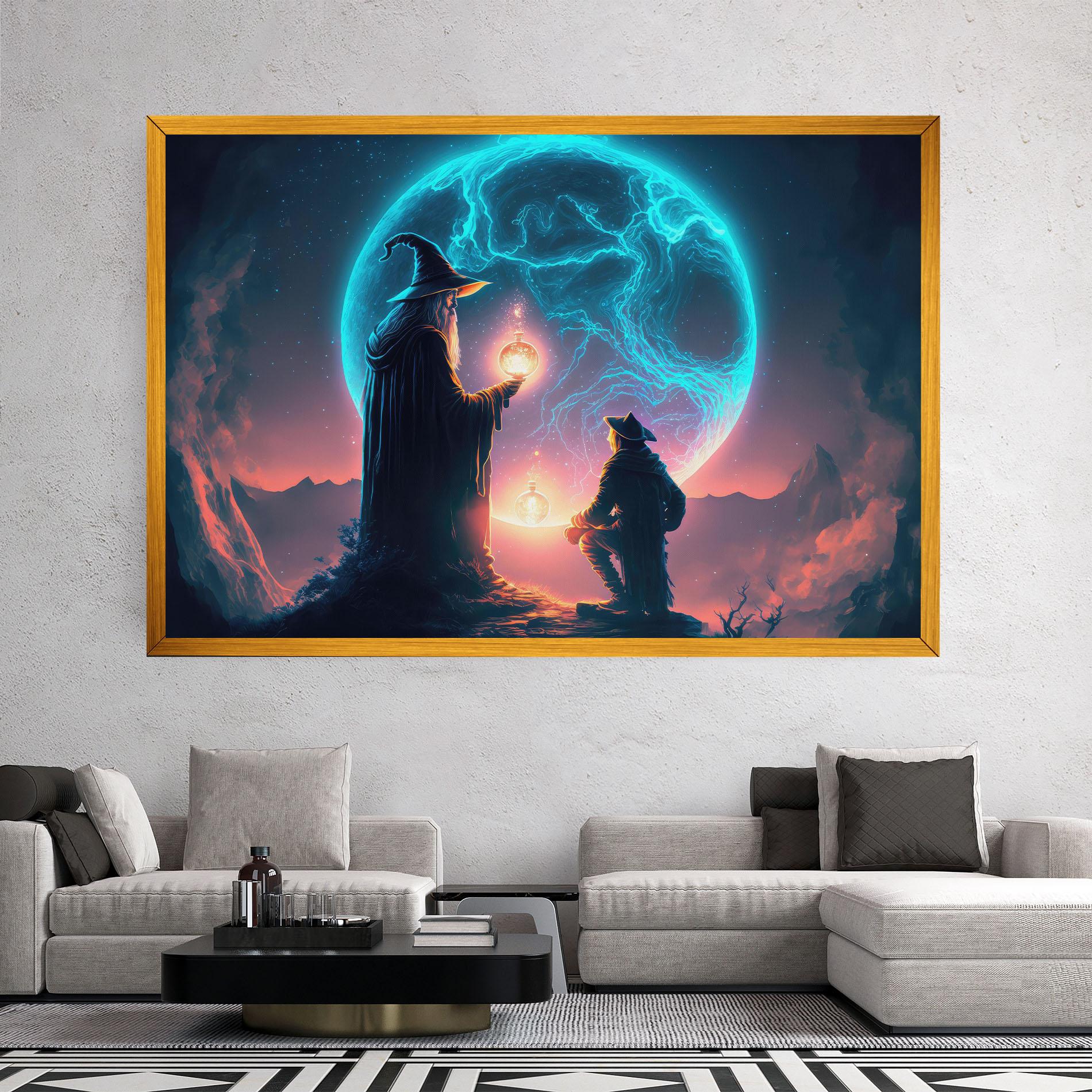 Картина на платно Wizard Magic mockup 2