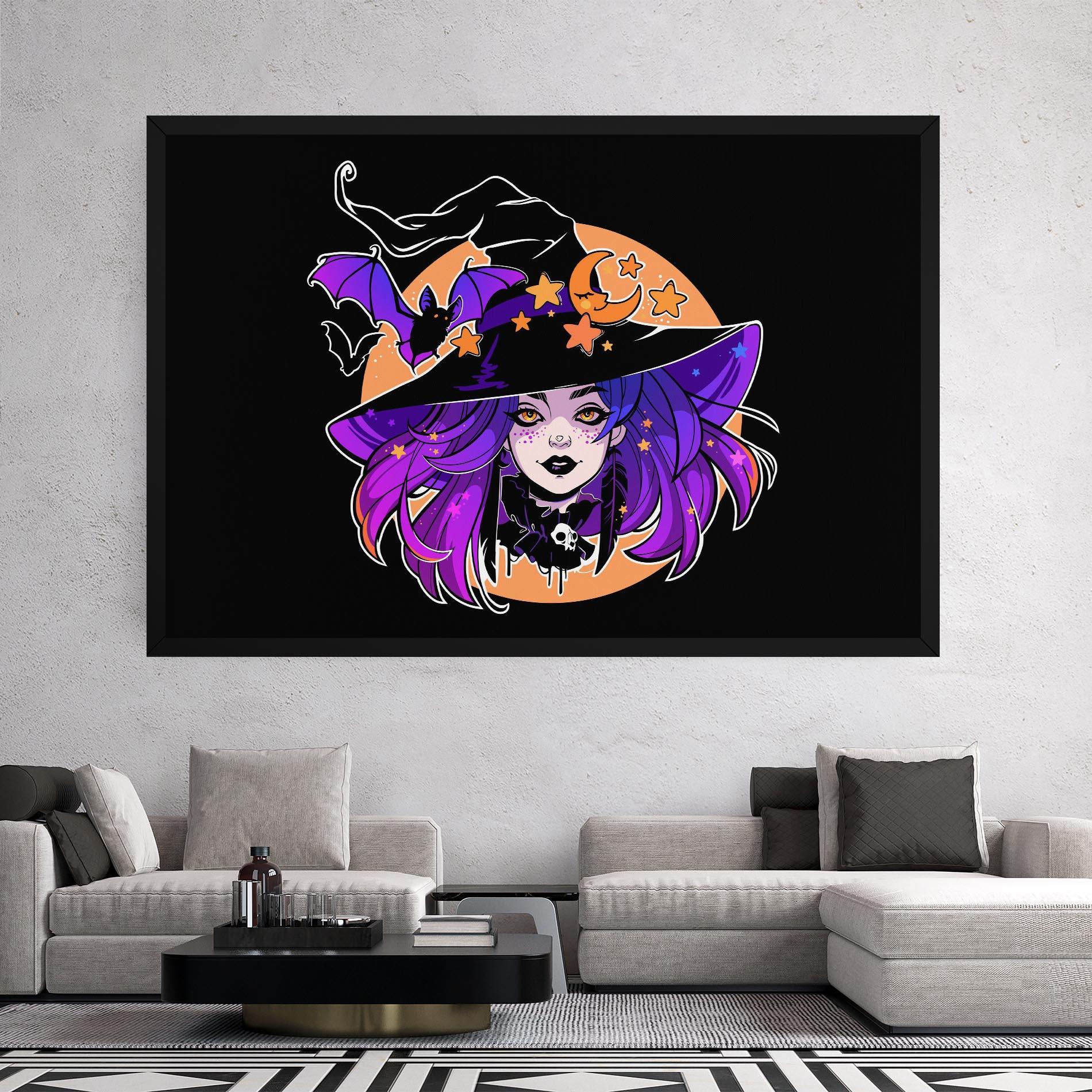 Картина на платно Purple Witch mockup 2