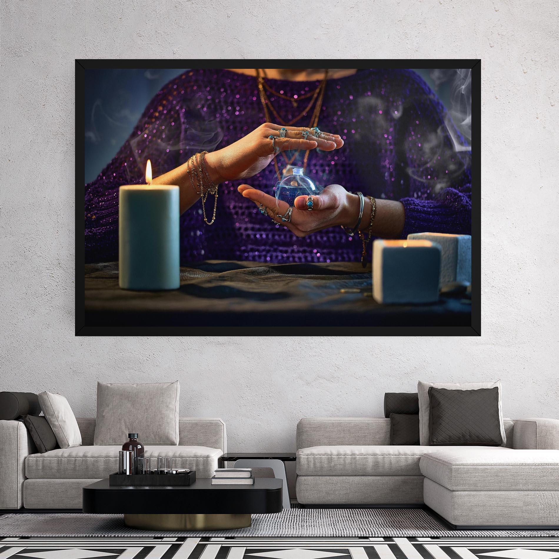 Картина на платно Witch Magic Smoke mockup 2