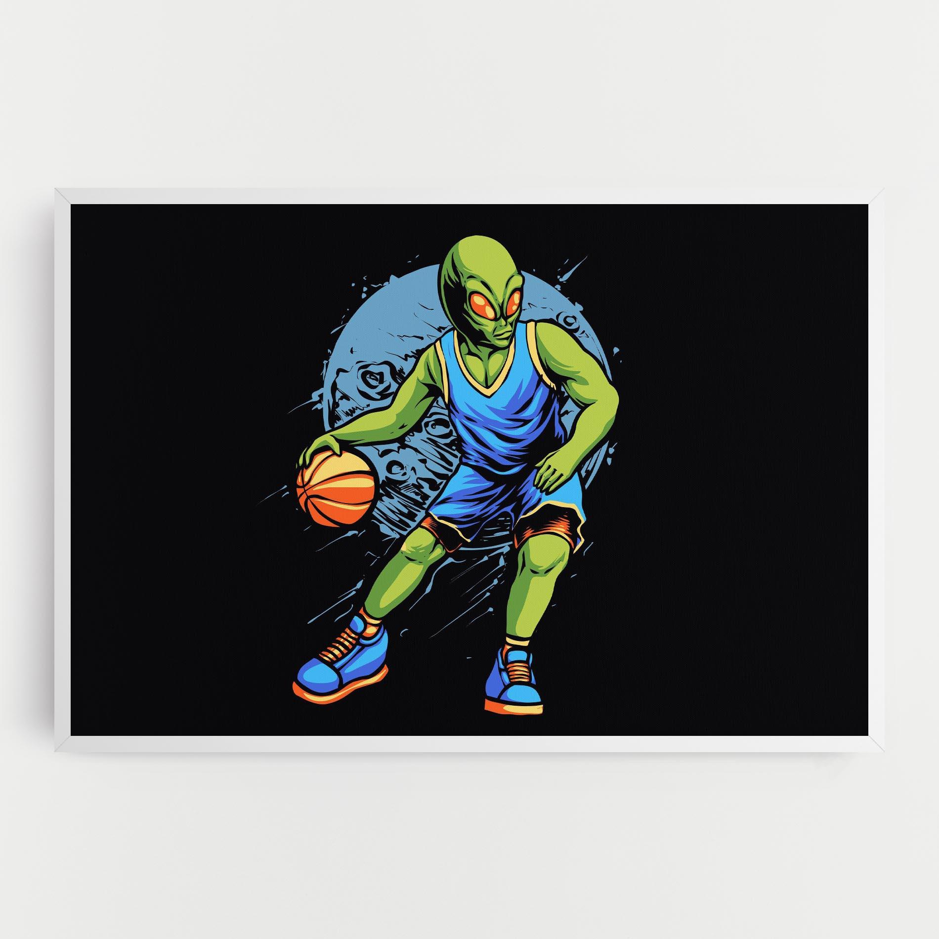 Картина на платно Alien Basketball mockup 0