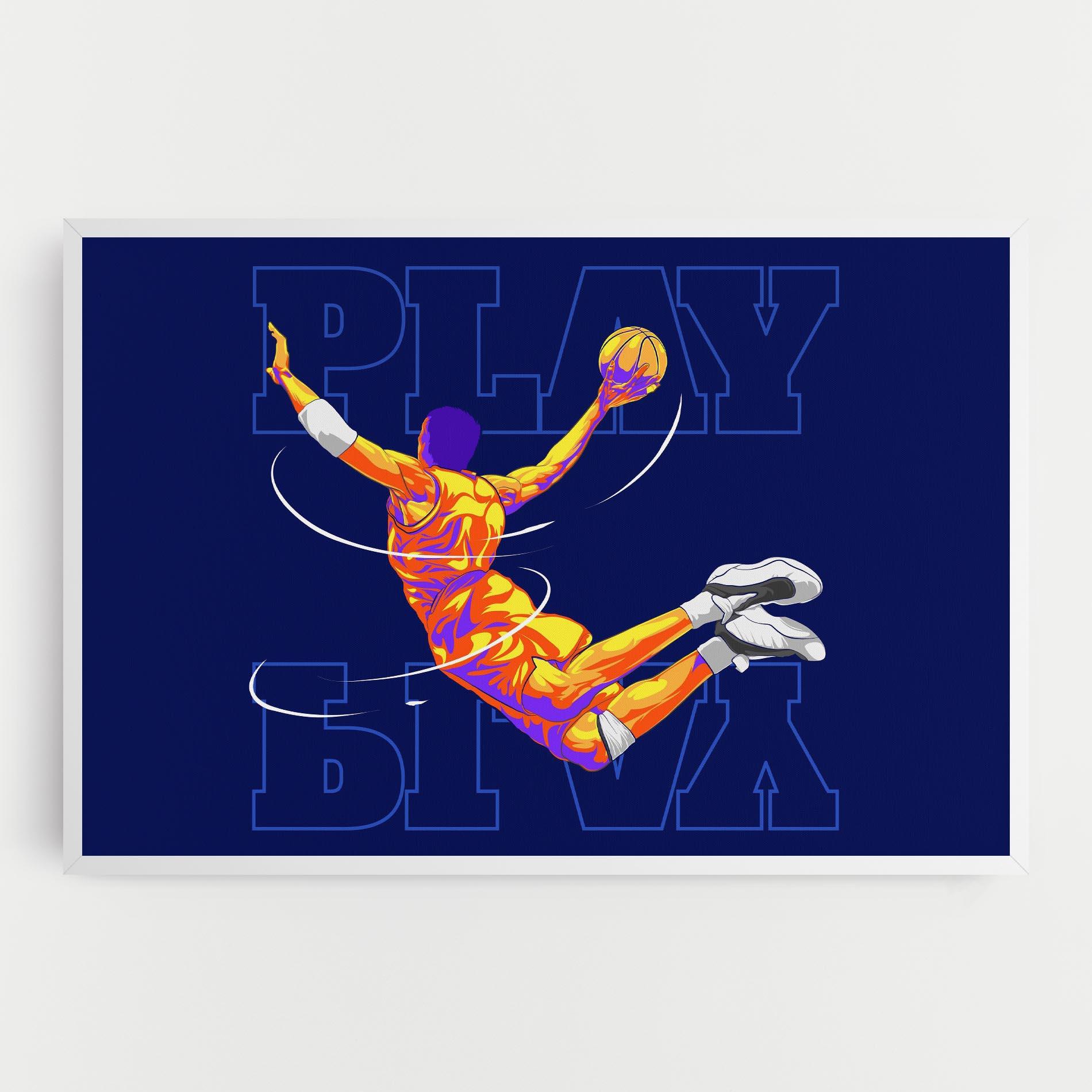 Картина на платно Basketball Blue mockup 0