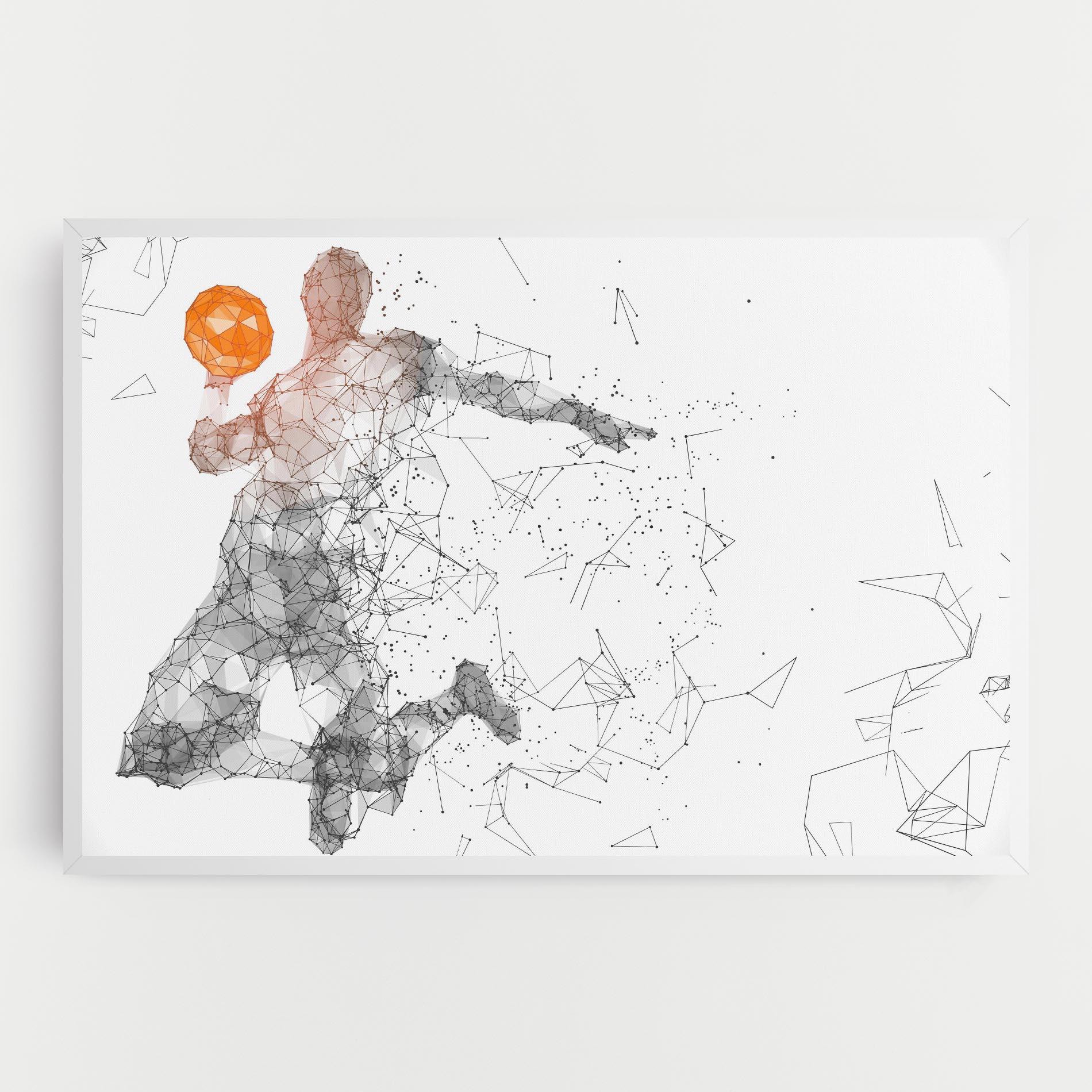 Картина на платно Orange Line Basket mockup 0