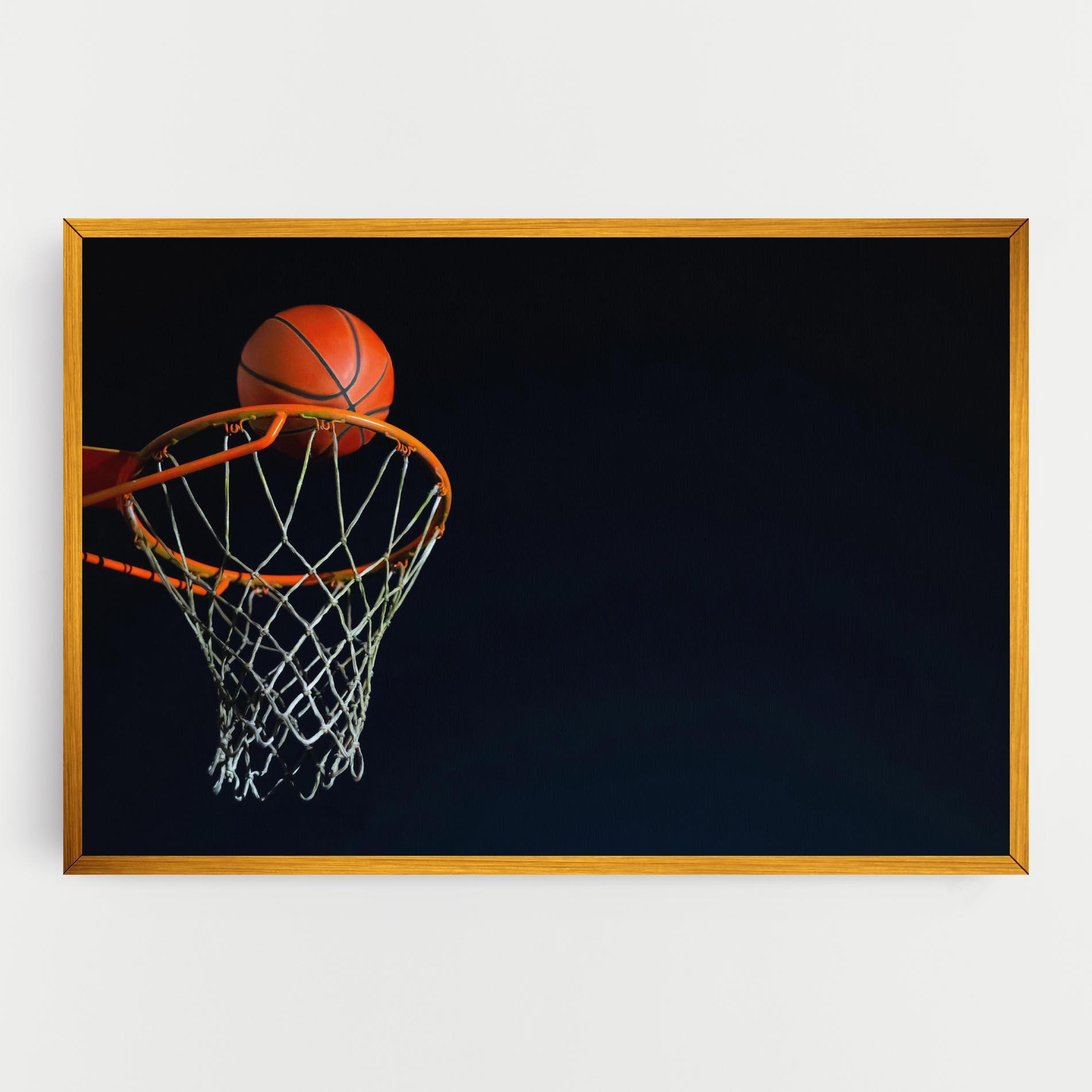 Картина на платно Basketball Hoop On Black mockup 0