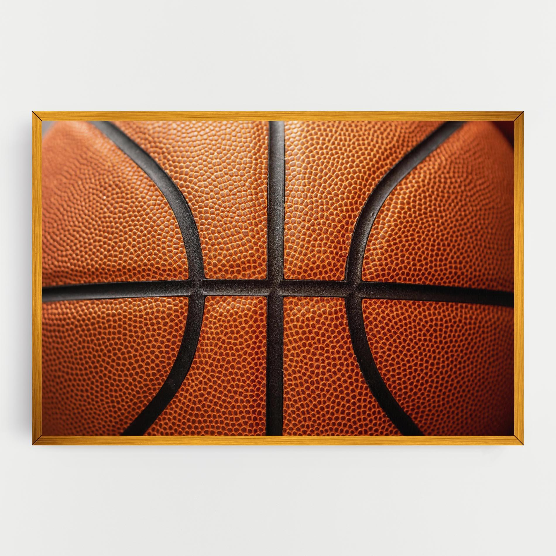 Картина на платно Close Up Leather Basketball mockup 0