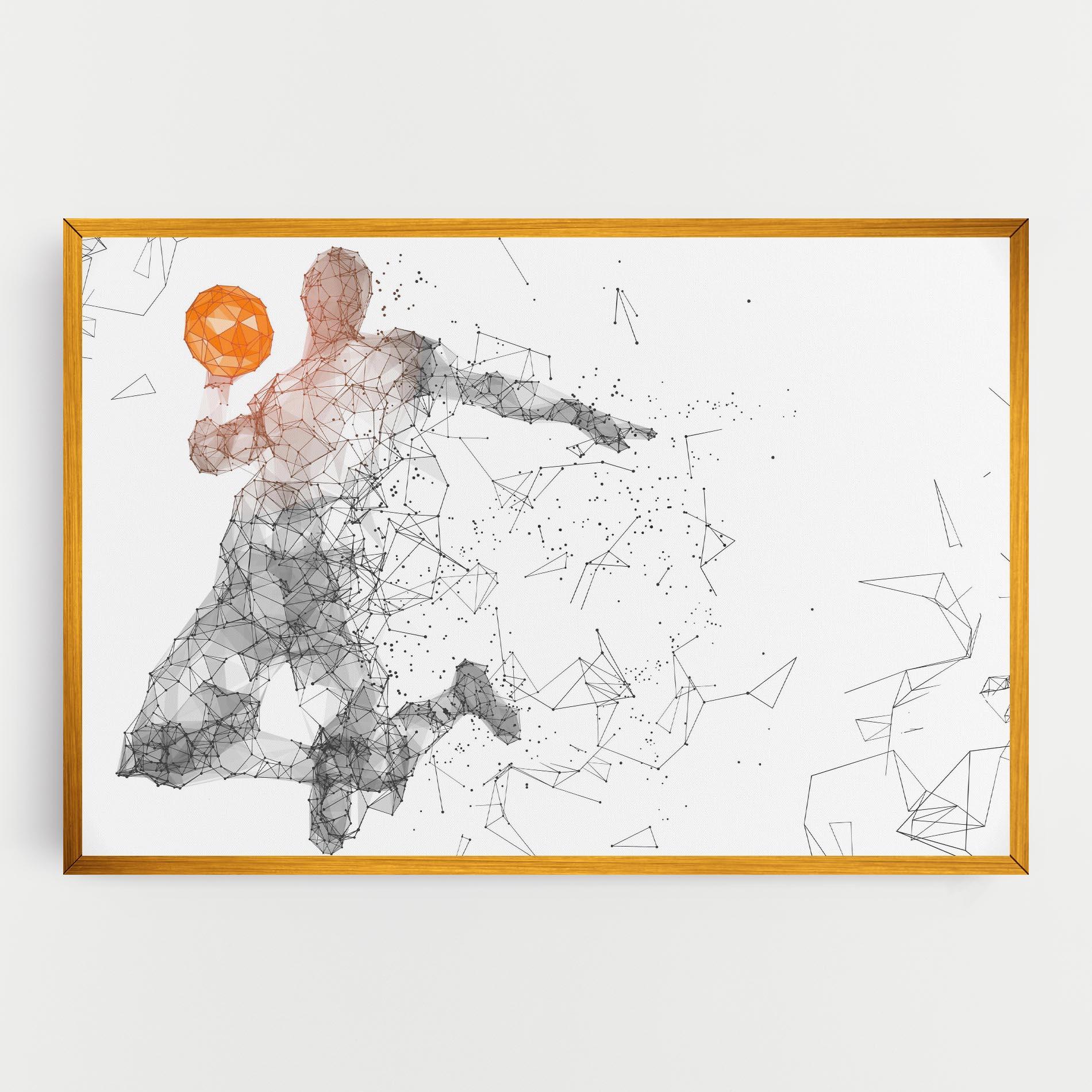 Картина на платно Orange Line Basket mockup 0