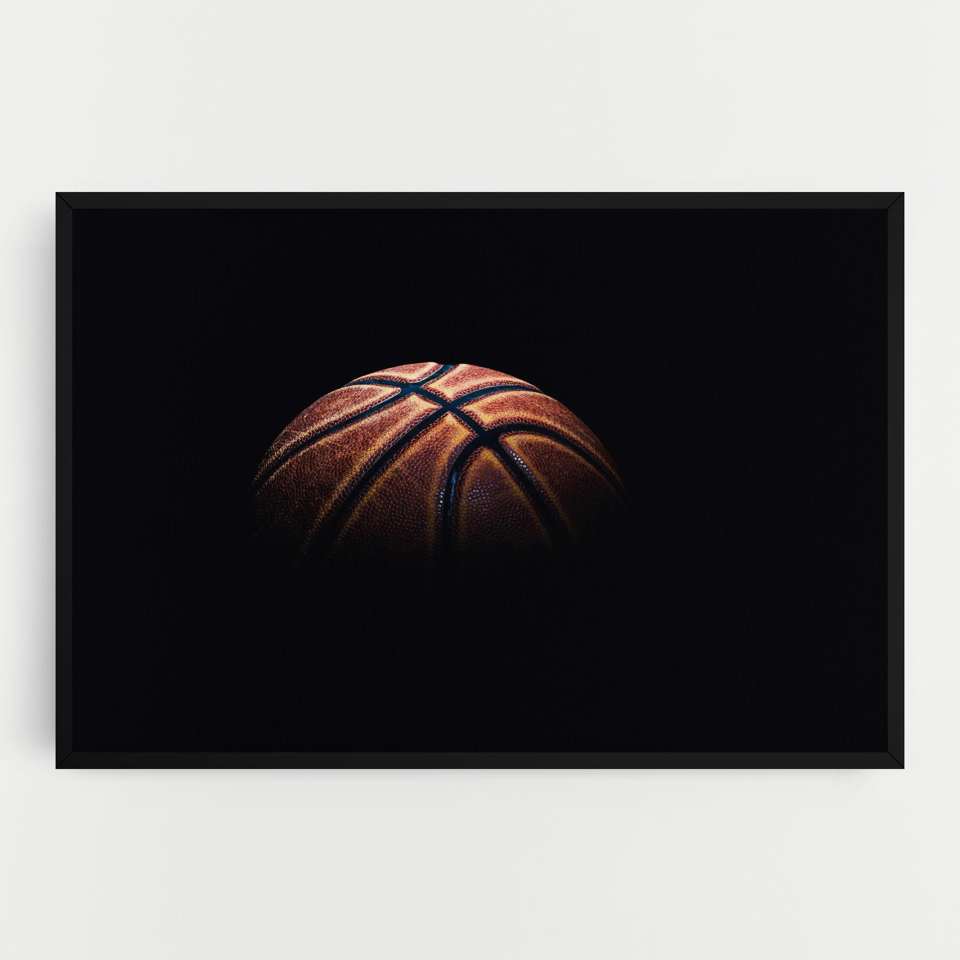 Картина на платно Basketball Ball In Dark mockup 0