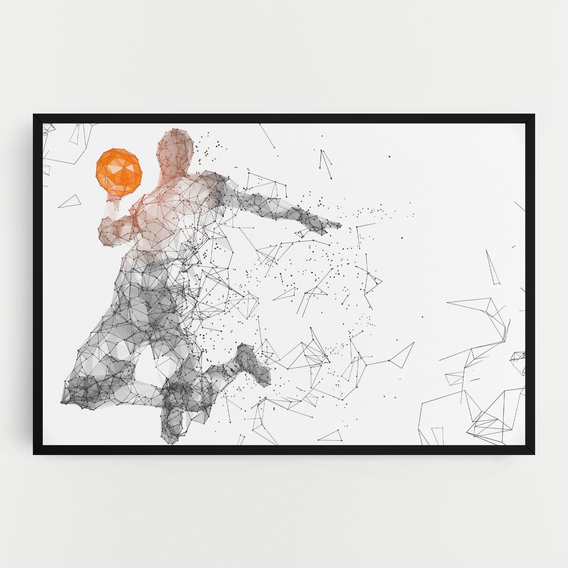 Картина на платно Orange Line Basket mockup 0