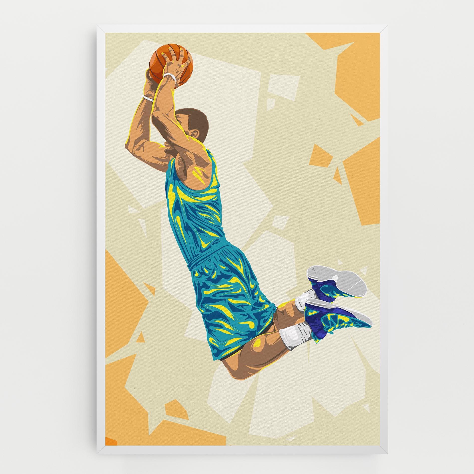 Картина на платно Basketball Dunk Pose mockup 0