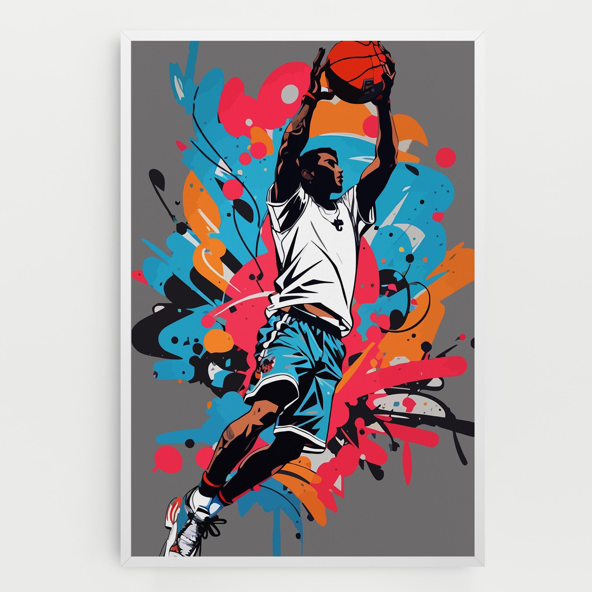 Картина на платно Blue Red Basket mockup 0