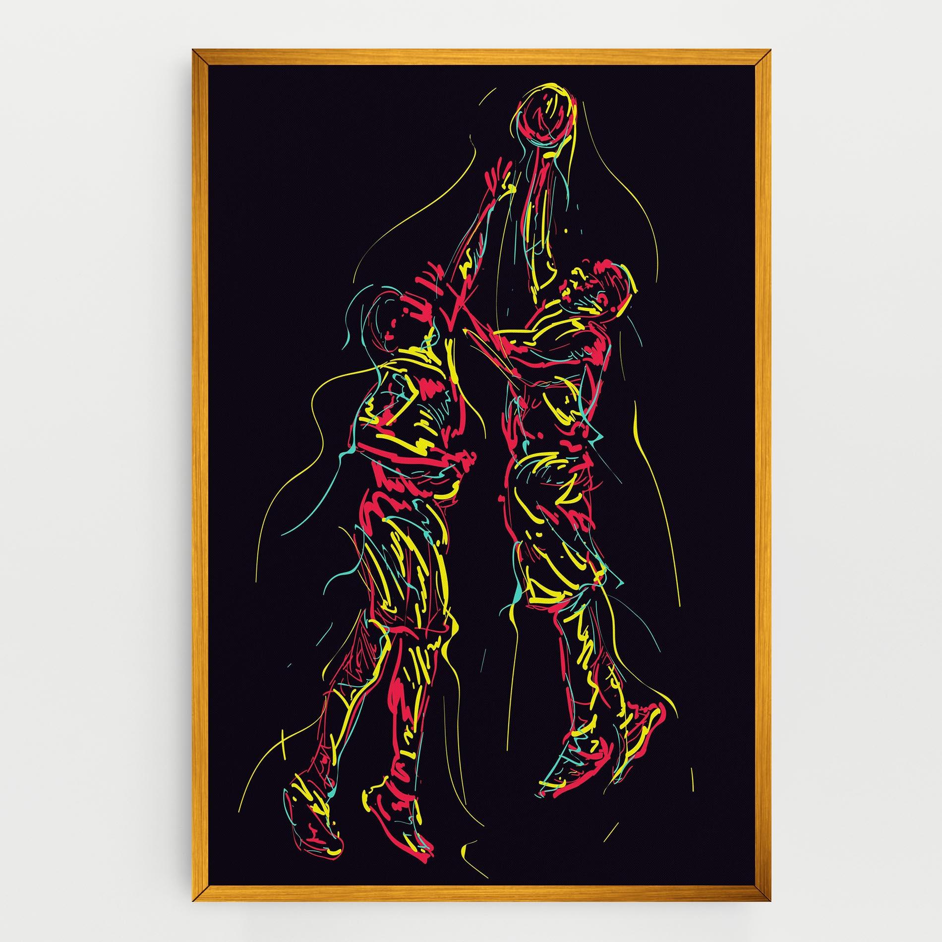 Картина на платно Basket Line Jump mockup 0