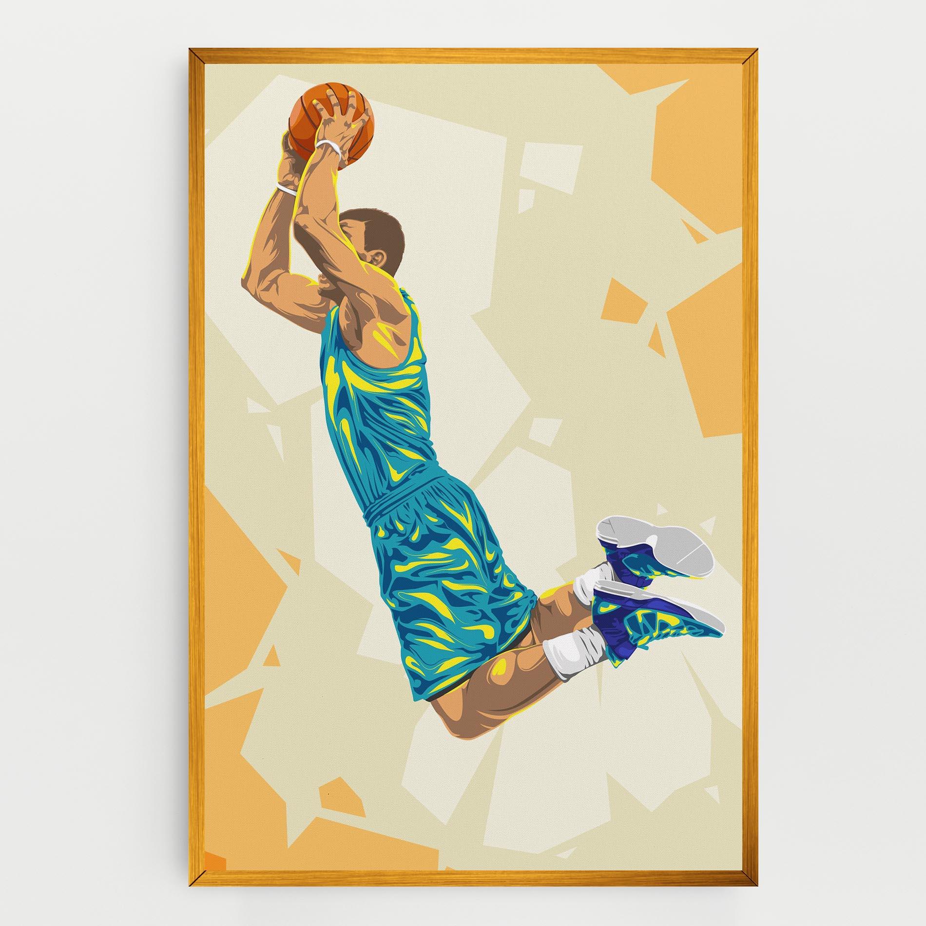 Картина на платно Basketball Dunk Pose mockup 0