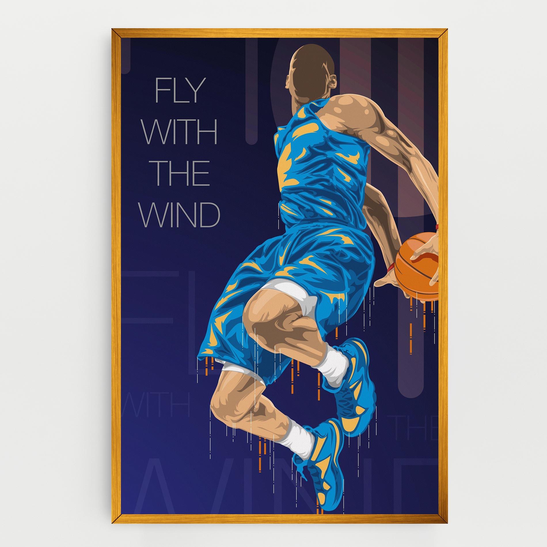 Картина на платно Fly With The Wind mockup 0