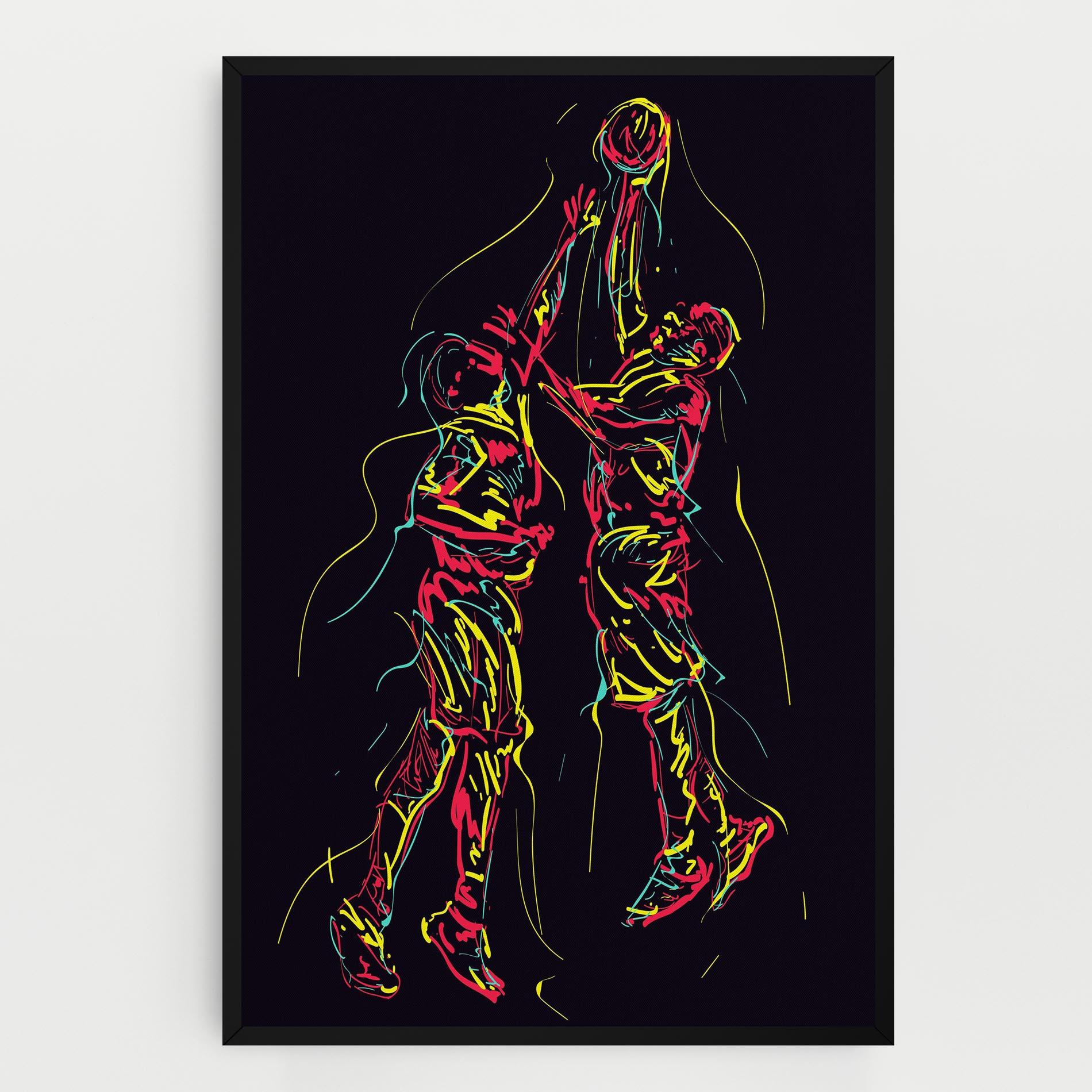 Картина на платно Basket Line Jump mockup 0