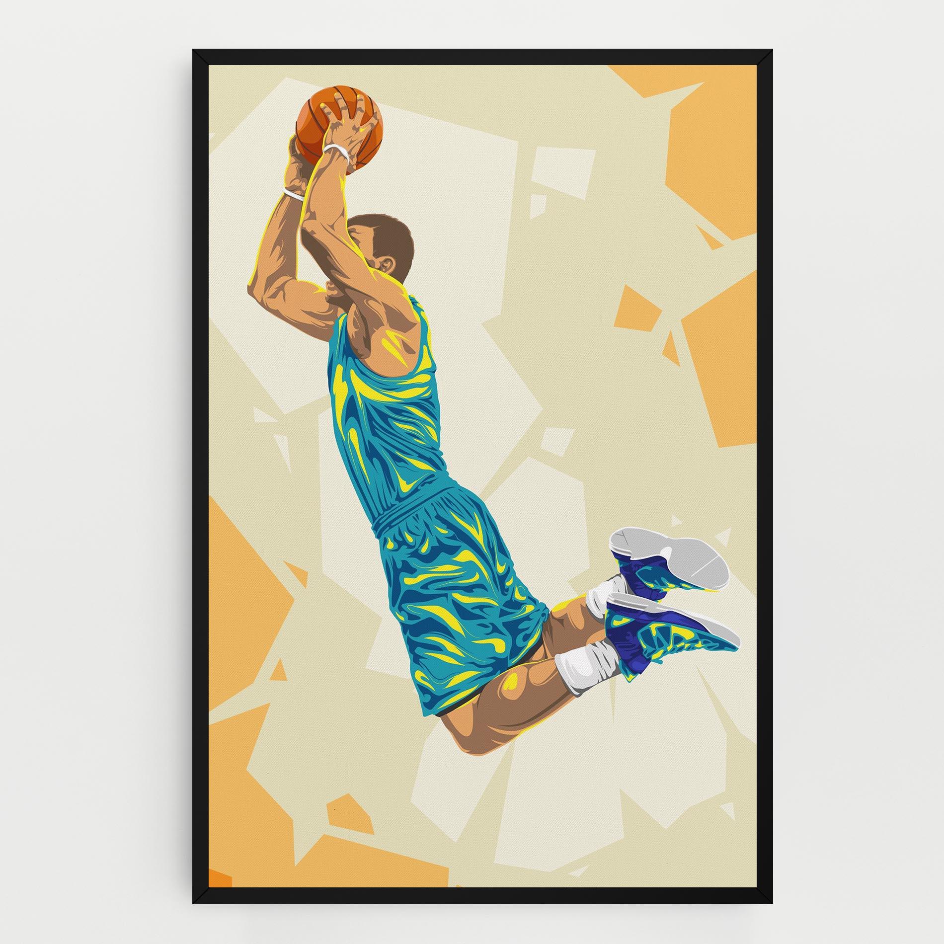 Картина на платно Basketball Dunk Pose mockup 0